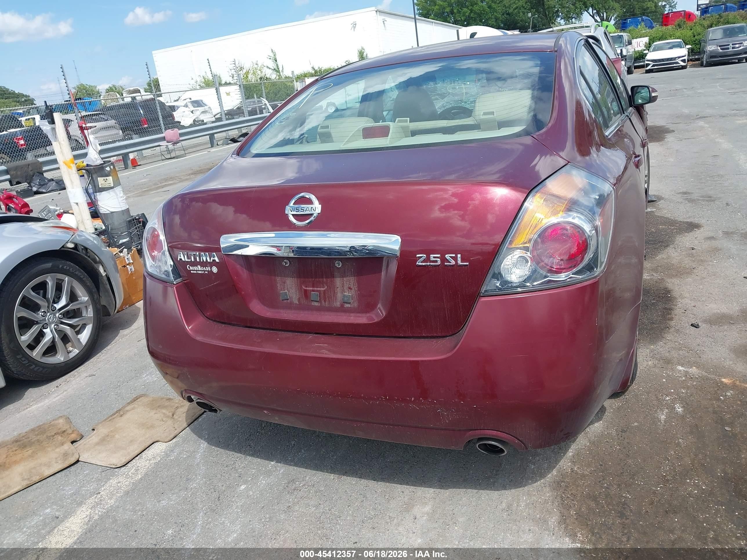 2010 Nissan Altima 2.5 S Burgundy vin: 1N4AL2AP0AC167371