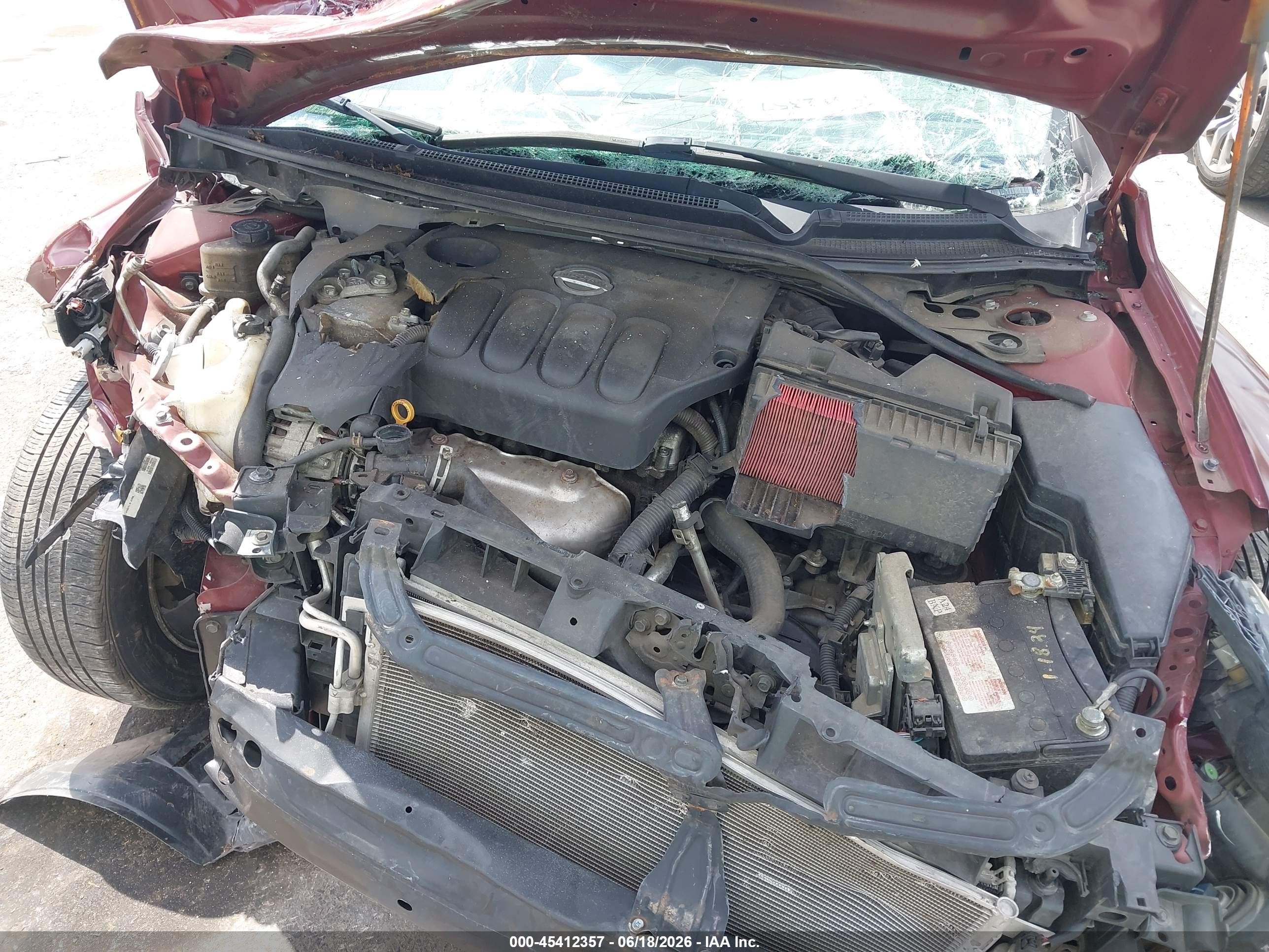 2010 Nissan Altima 2.5 S Burgundy vin: 1N4AL2AP0AC167371