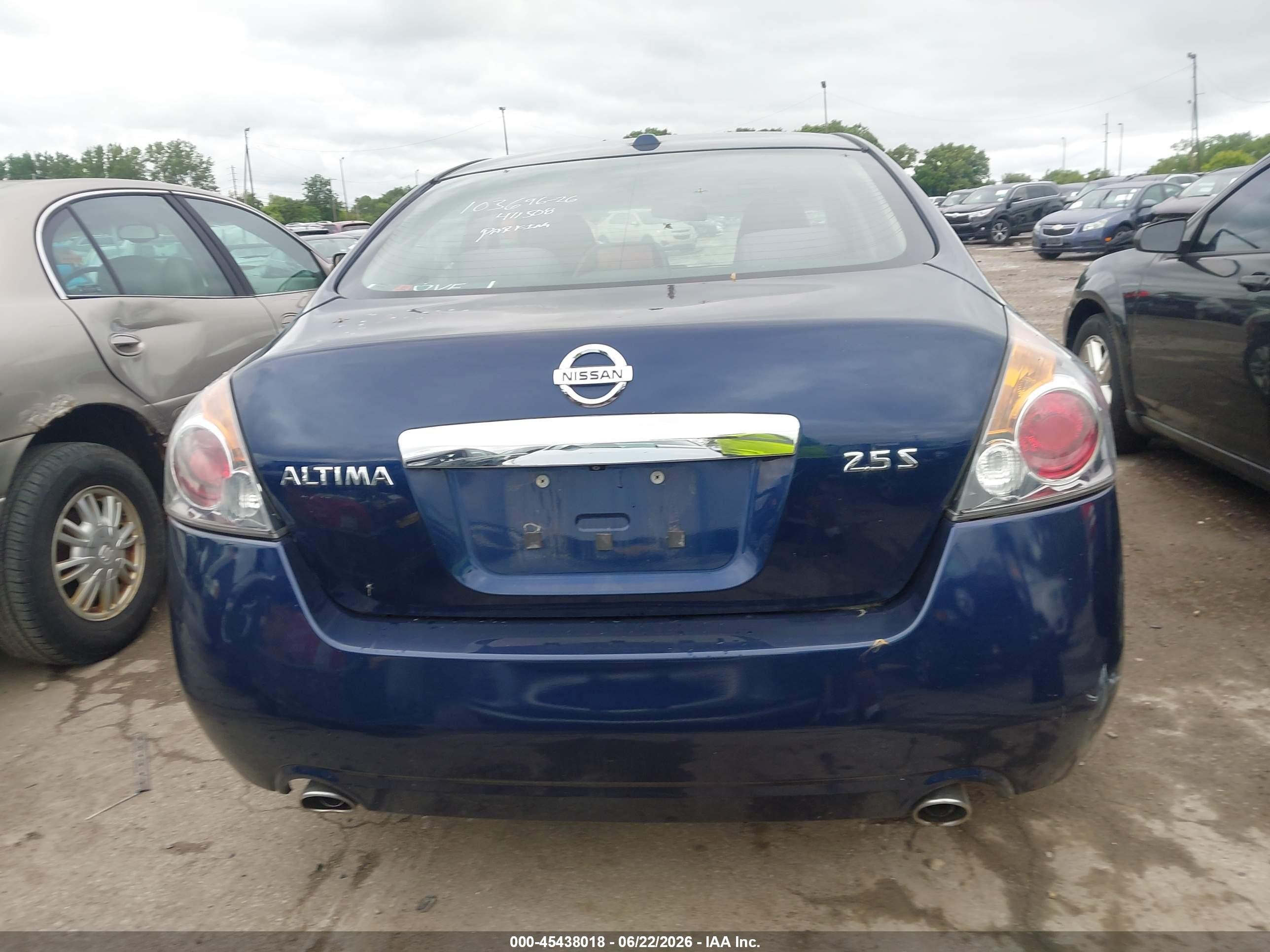2010 Nissan Altima 2.5 S Blue vin: 1N4AL2AP0AN411508