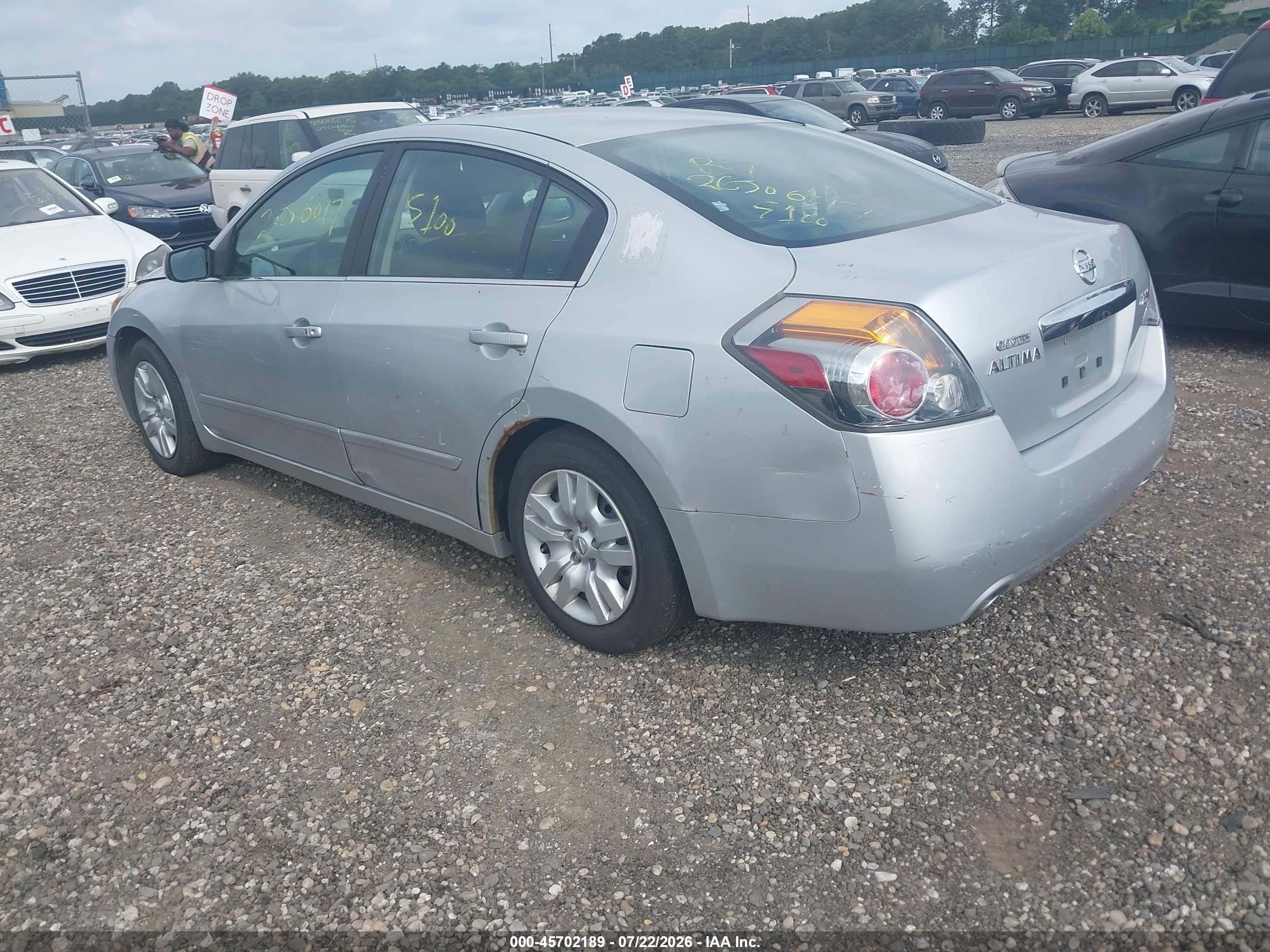 2010 Nissan Altima 2.5 S Silver vin: 1N4AL2AP0AN427286