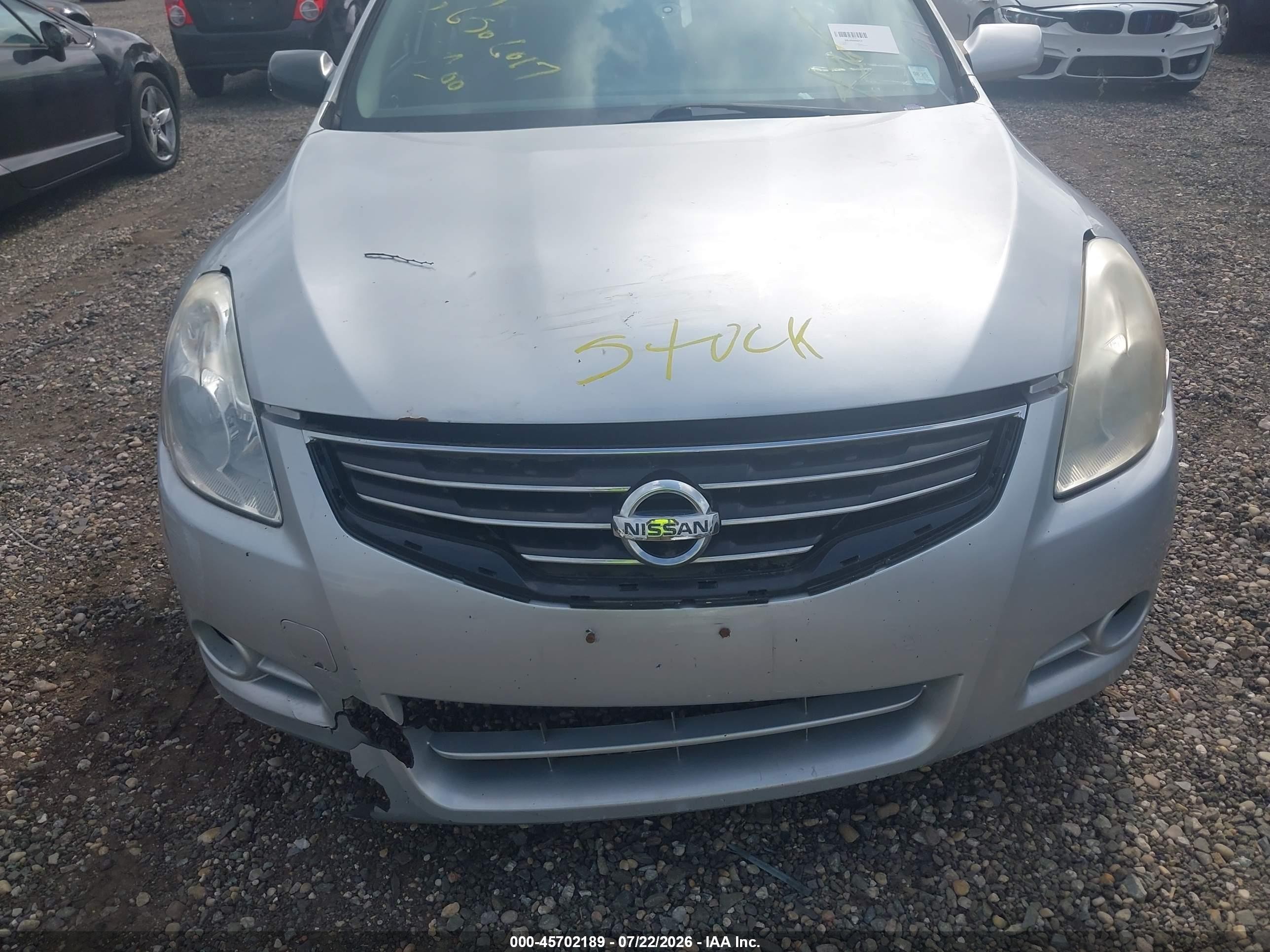 2010 Nissan Altima 2.5 S Silver vin: 1N4AL2AP0AN427286