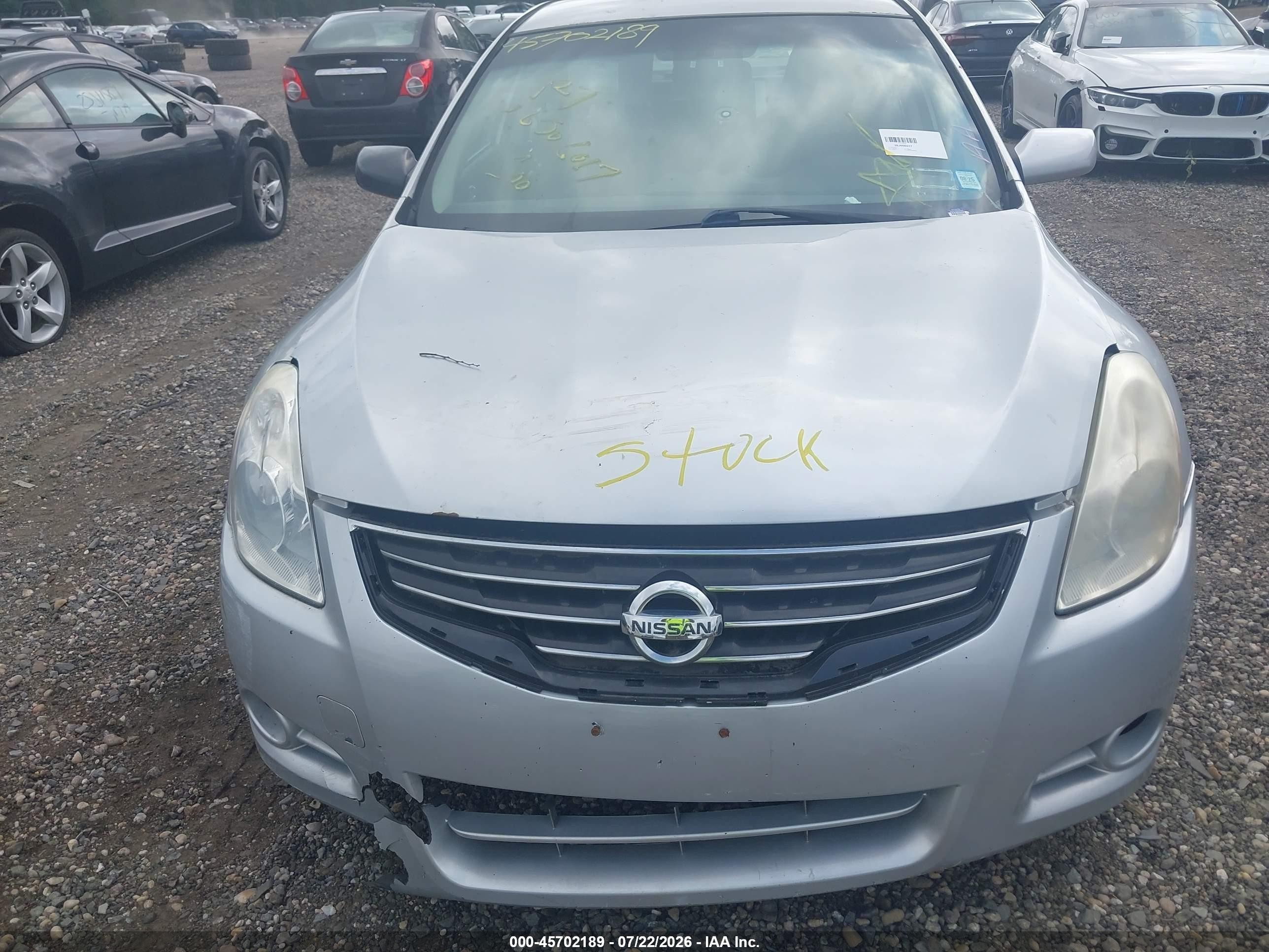 2010 Nissan Altima 2.5 S Silver vin: 1N4AL2AP0AN427286
