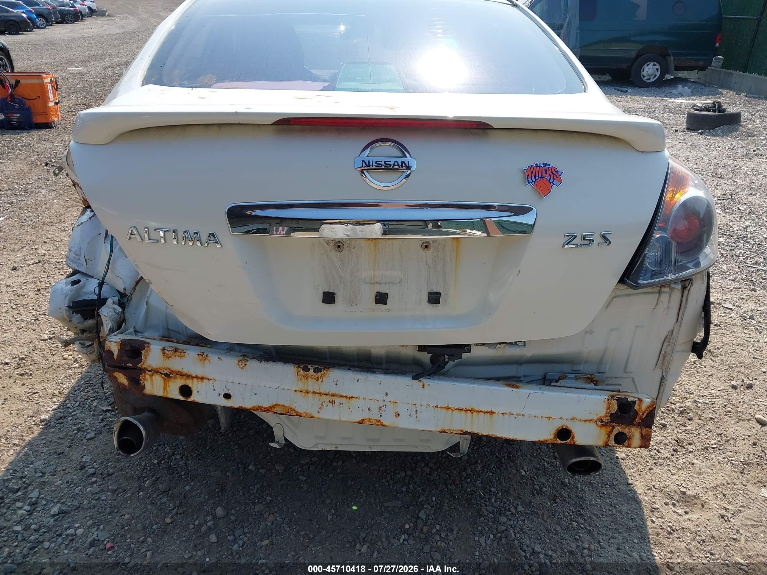 2010 Nissan Altima 2.5 S White vin: 1N4AL2AP0AN494891