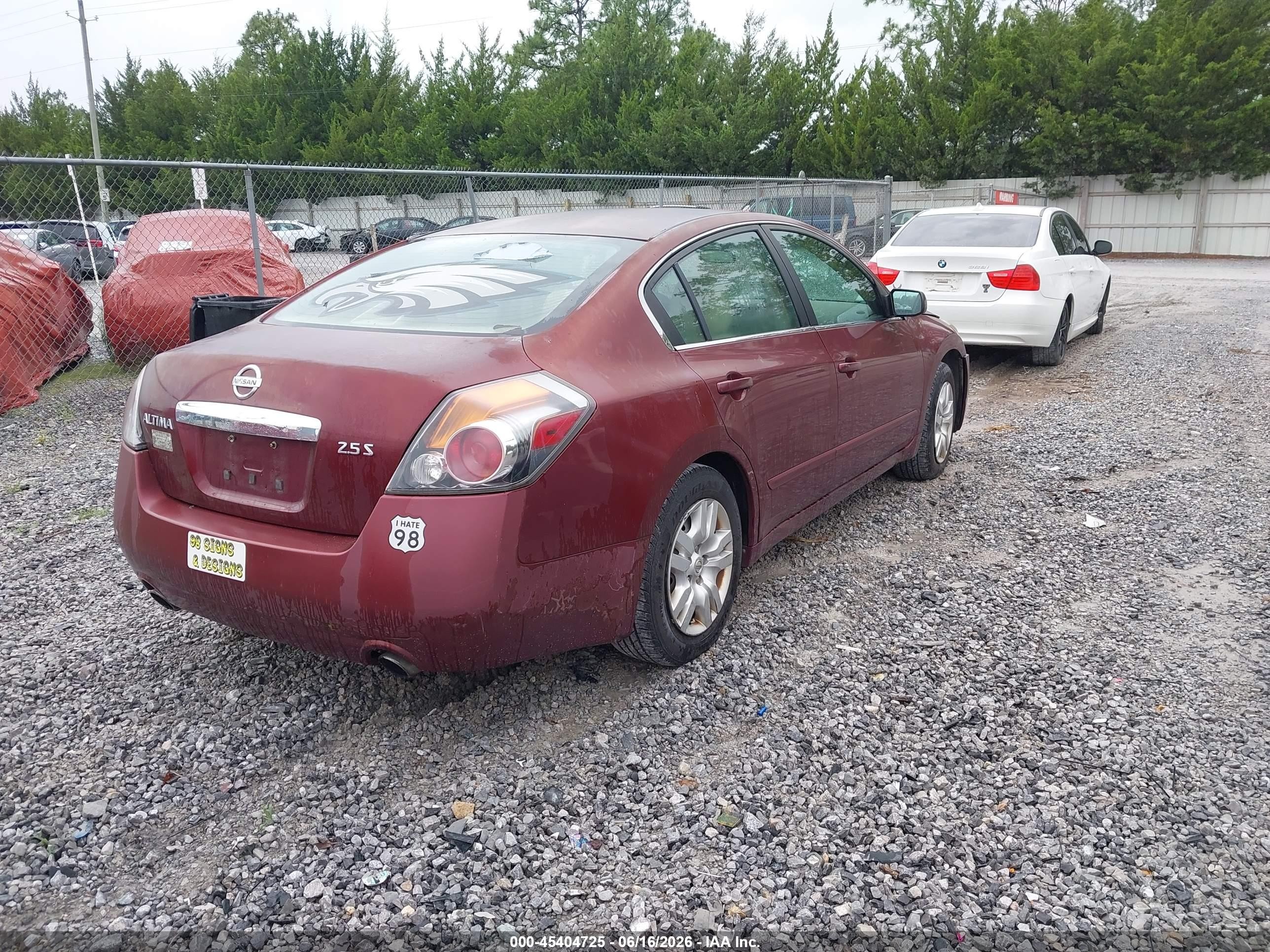 2011 Nissan Altima 2.5 S Maroon vin: 1N4AL2AP0BC103249