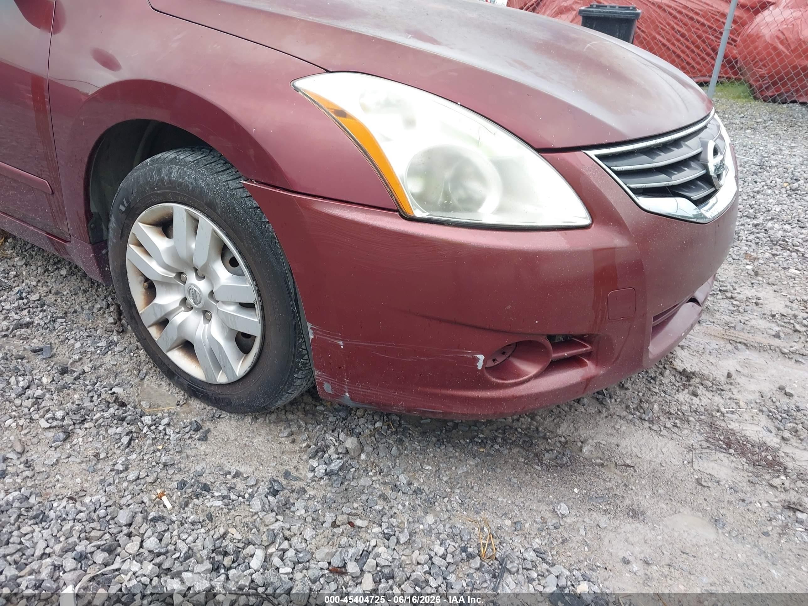 2011 Nissan Altima 2.5 S Maroon vin: 1N4AL2AP0BC103249