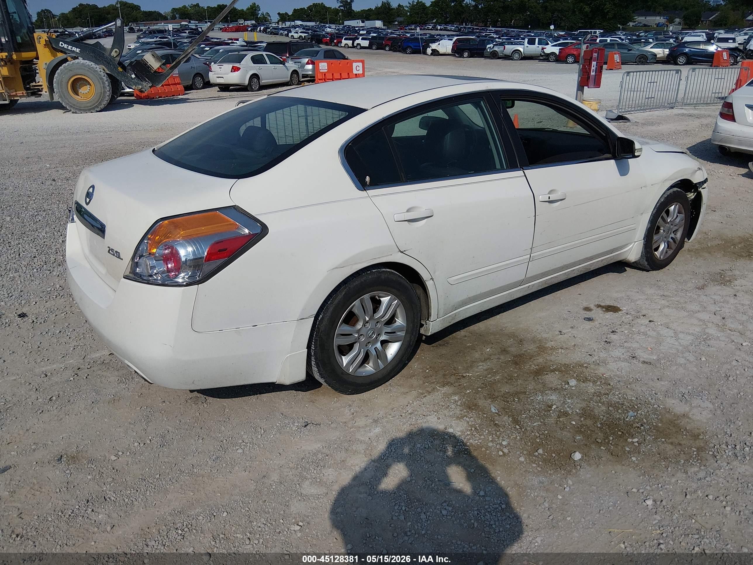 2012 Nissan Altima 2.5 S White vin: 1N4AL2AP0CC103477