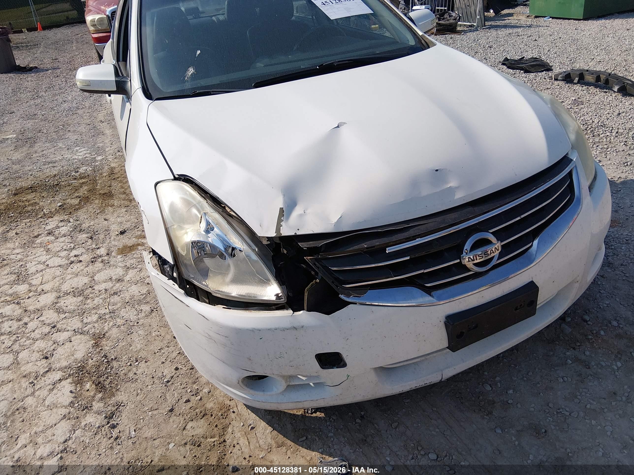 2012 Nissan Altima 2.5 S White vin: 1N4AL2AP0CC103477