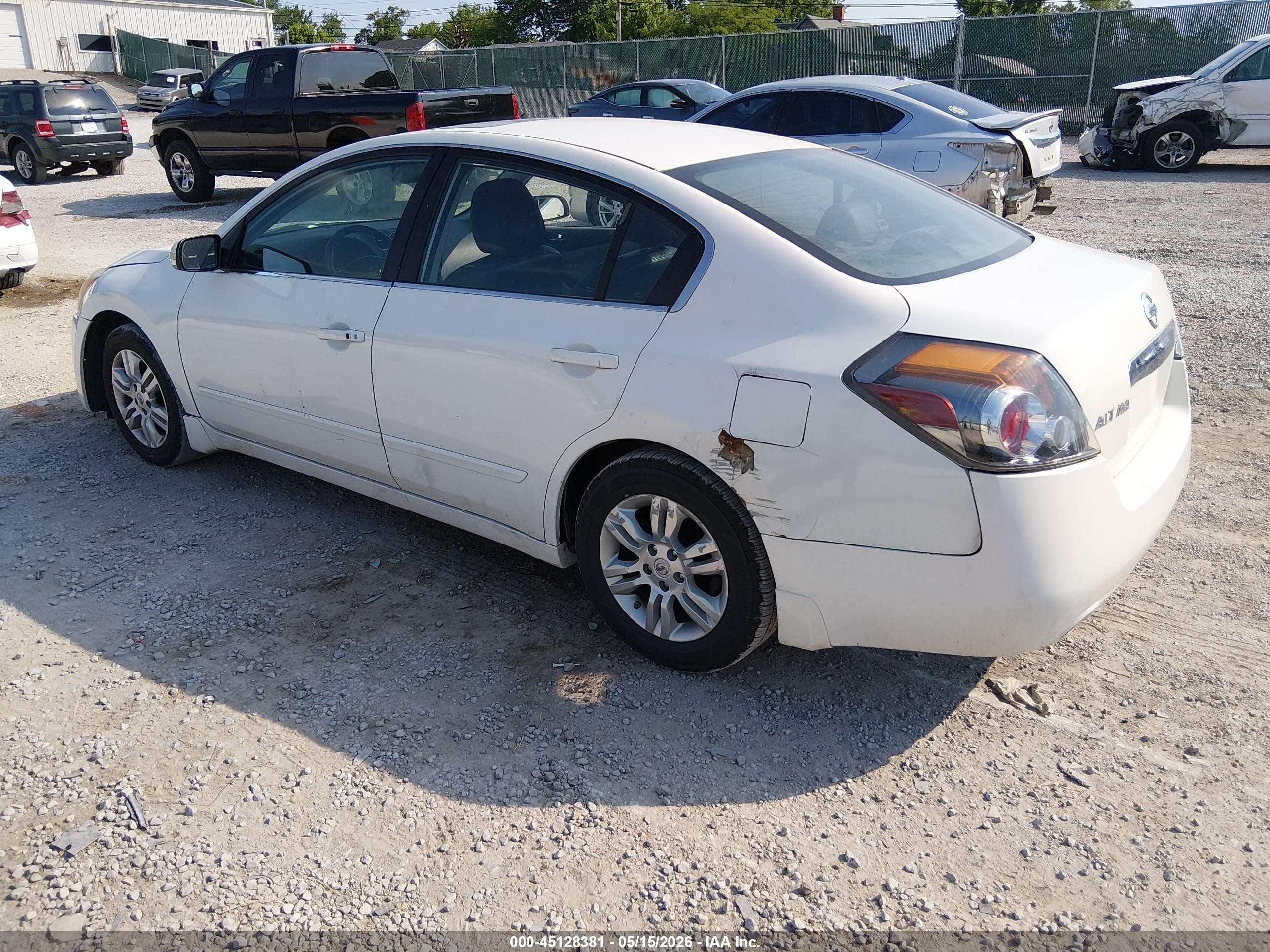 2012 Nissan Altima 2.5 S White vin: 1N4AL2AP0CC103477