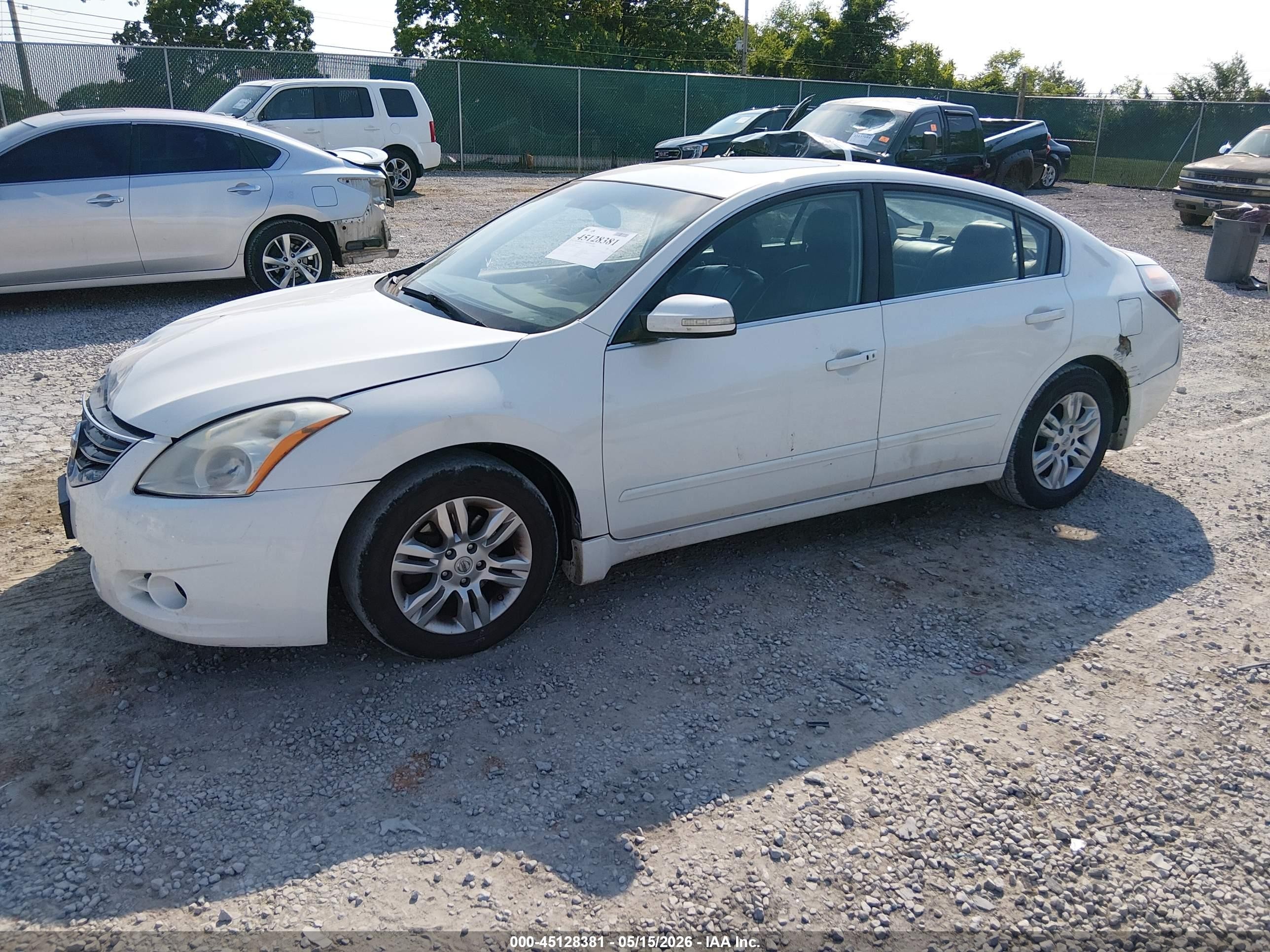 2012 Nissan Altima 2.5 S White vin: 1N4AL2AP0CC103477