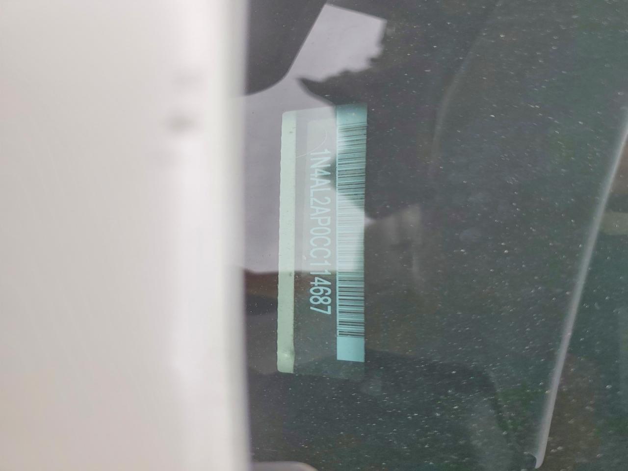 2012 Nissan Altima 2.5 White vin: 1N4AL2AP0CC114687