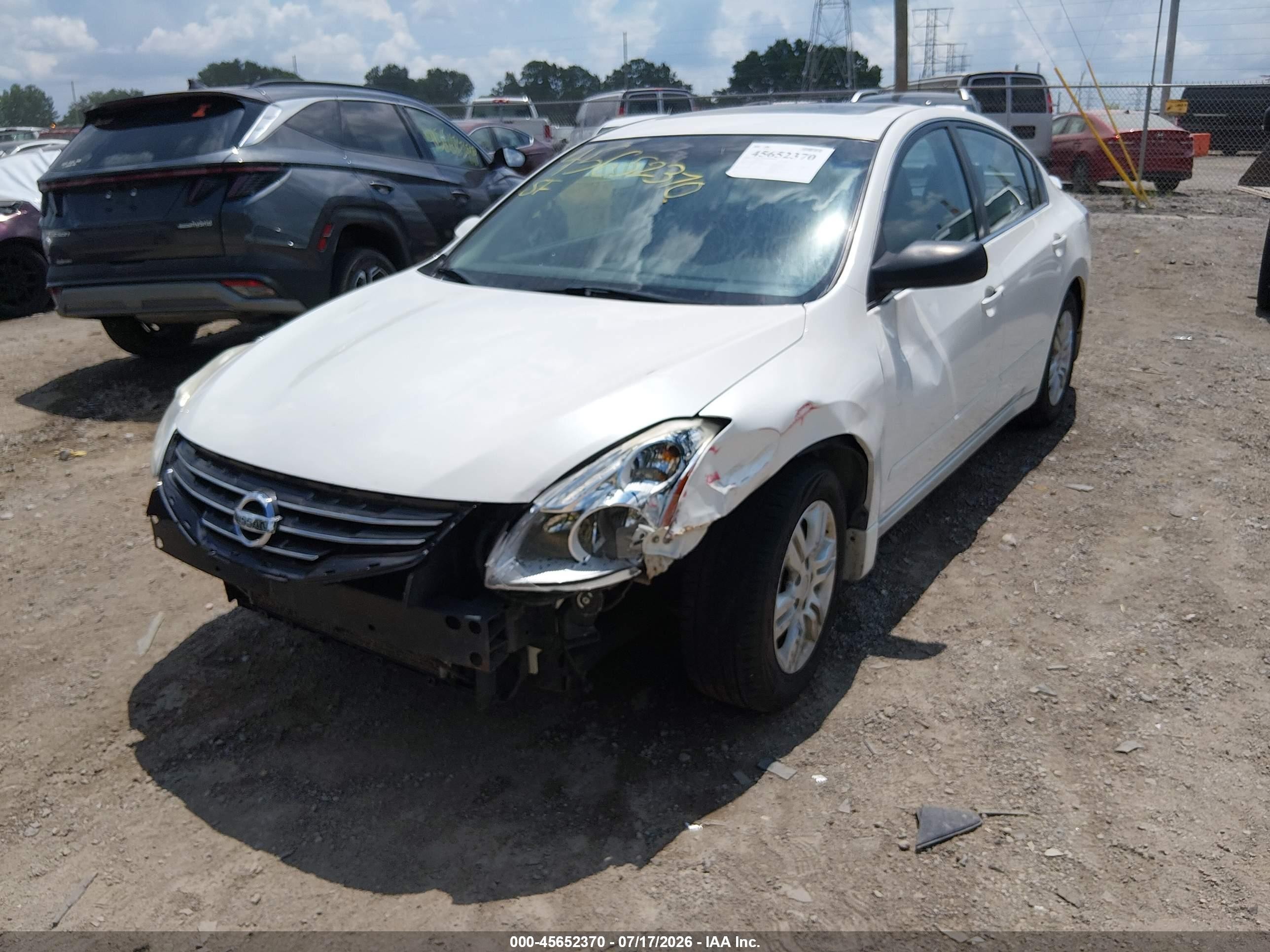 2012 Nissan Altima 2.5 S White vin: 1N4AL2AP0CC125270