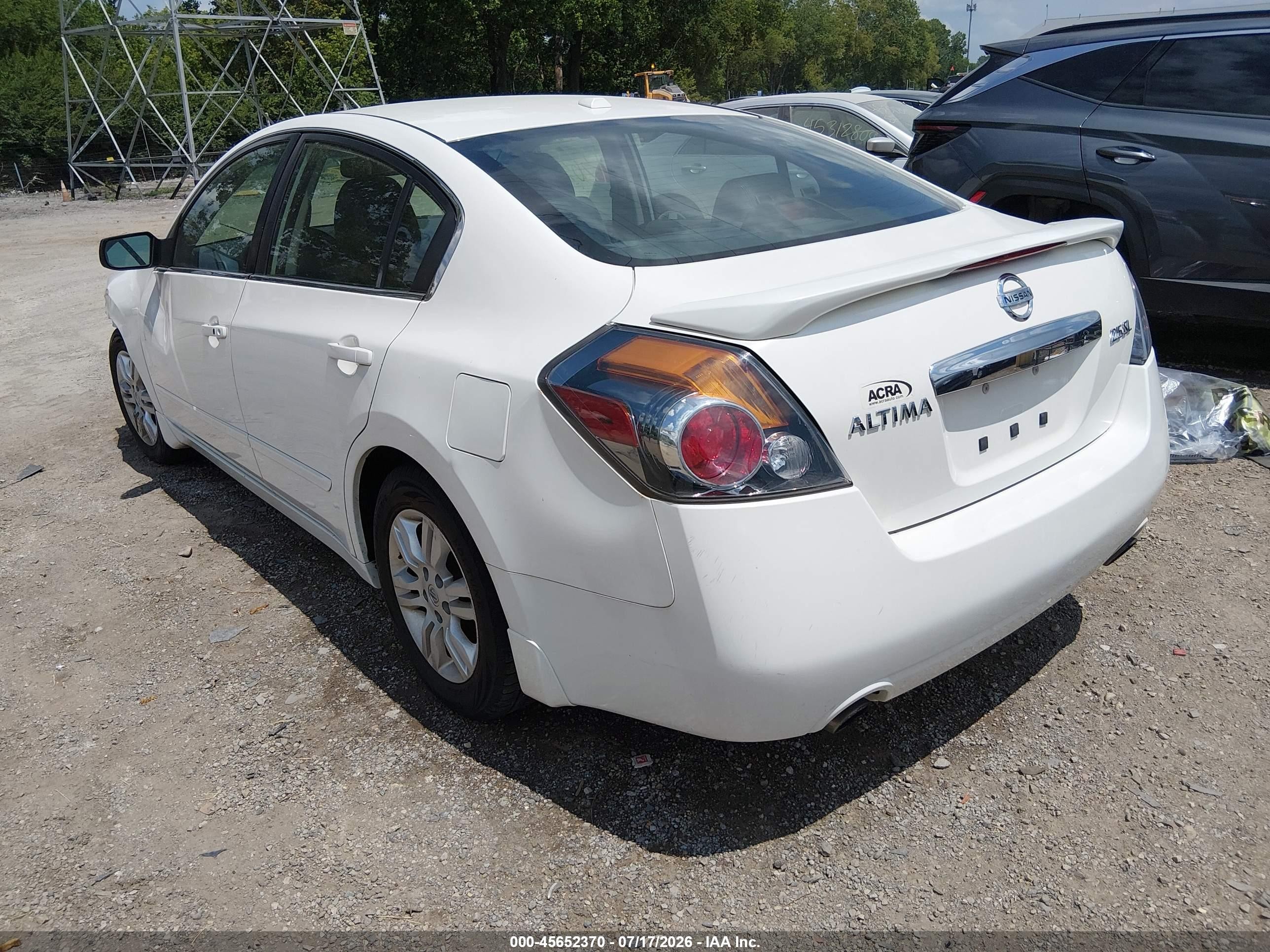 2012 Nissan Altima 2.5 S White vin: 1N4AL2AP0CC125270