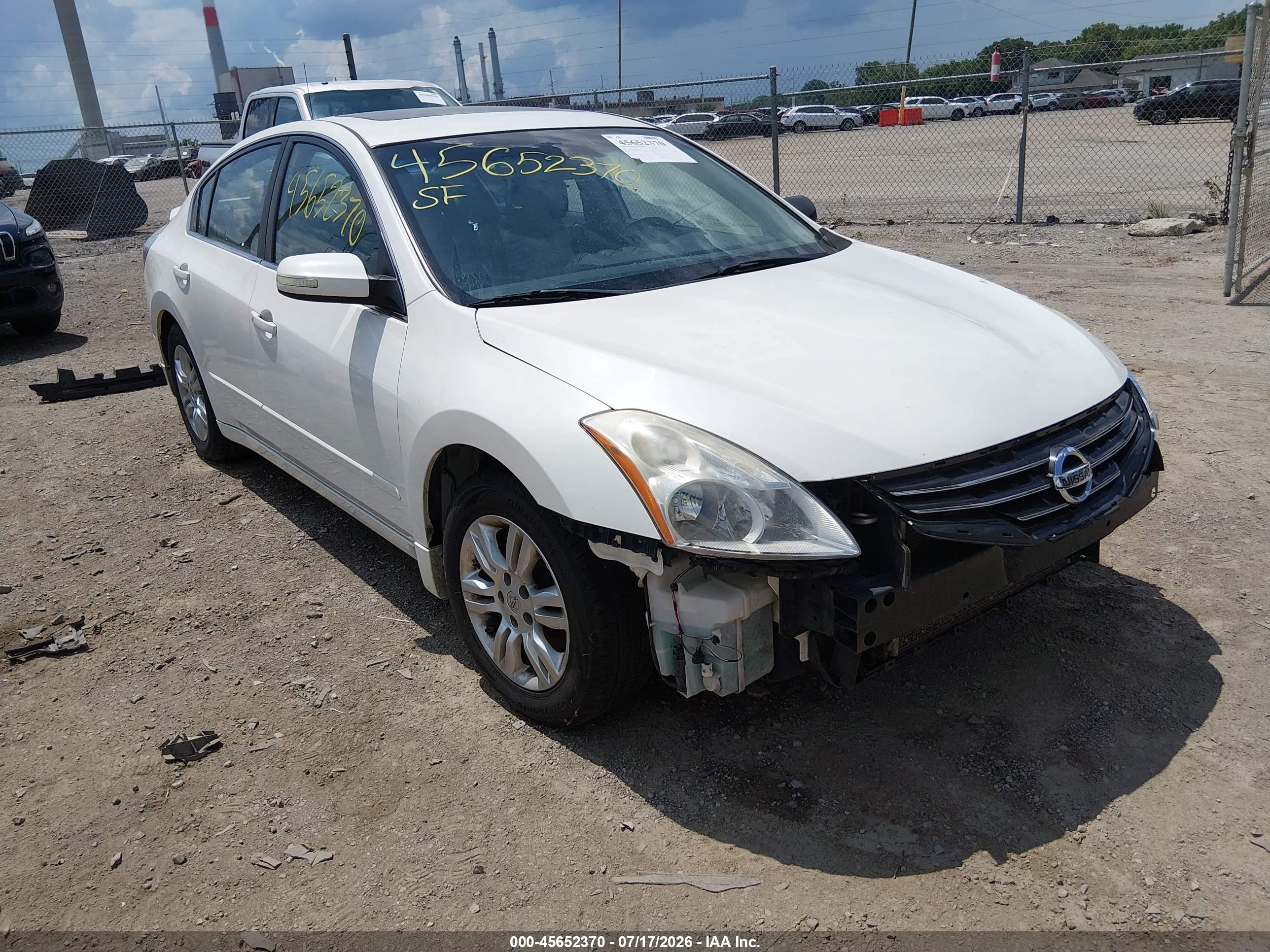 2012 Nissan Altima 2.5 S White vin: 1N4AL2AP0CC125270
