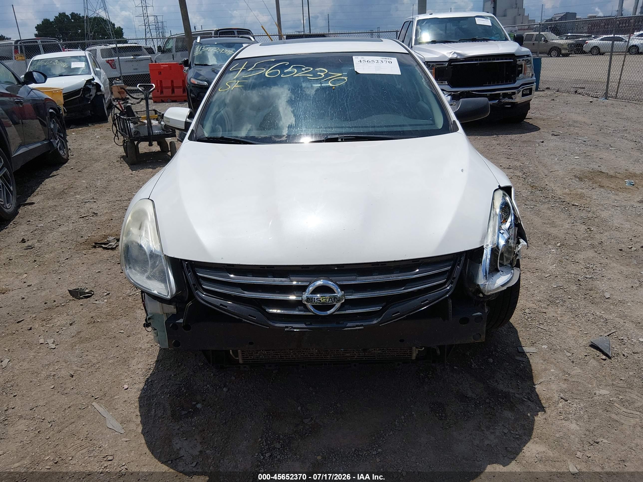 2012 Nissan Altima 2.5 S White vin: 1N4AL2AP0CC125270