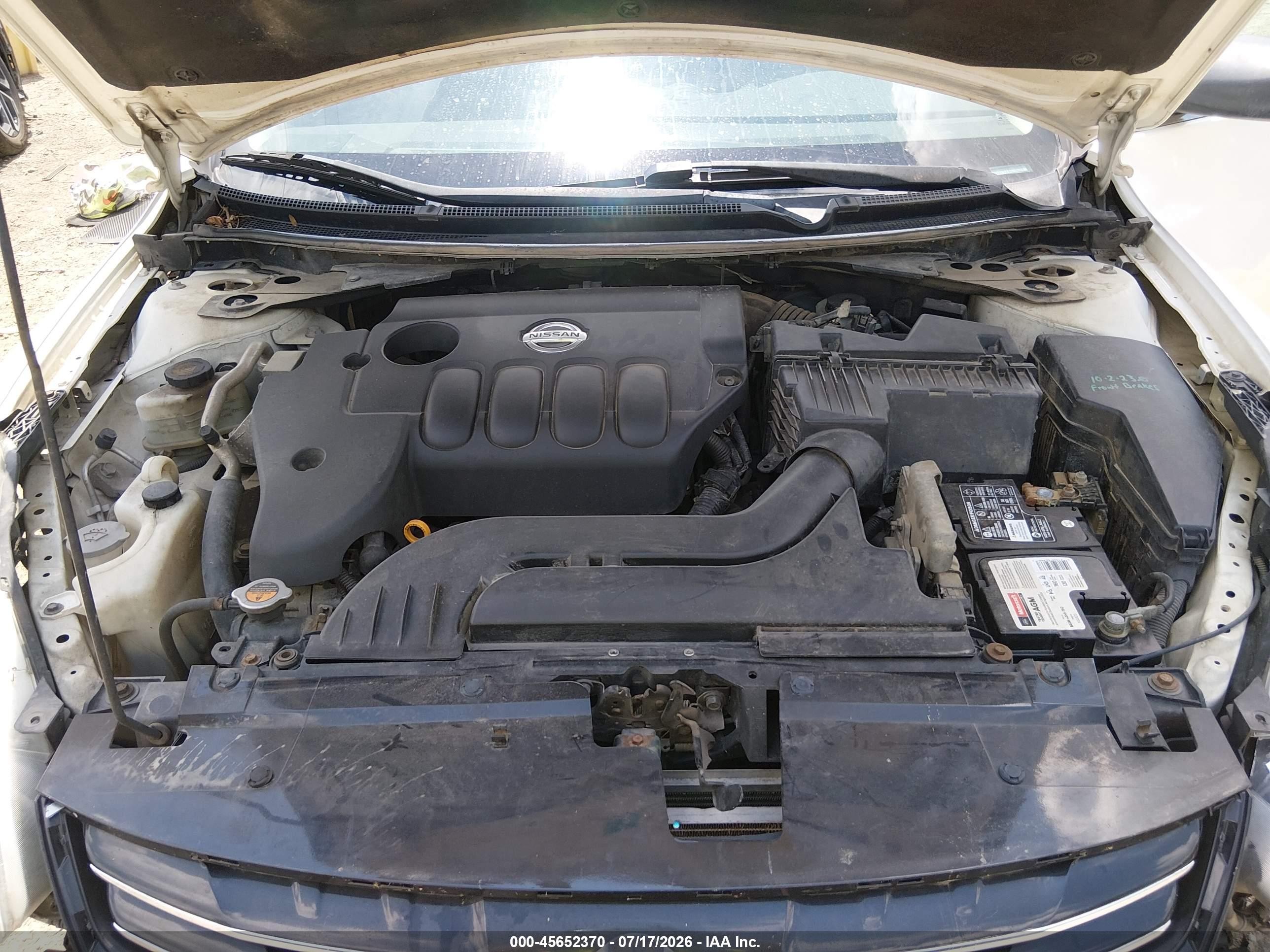 2012 Nissan Altima 2.5 S White vin: 1N4AL2AP0CC125270