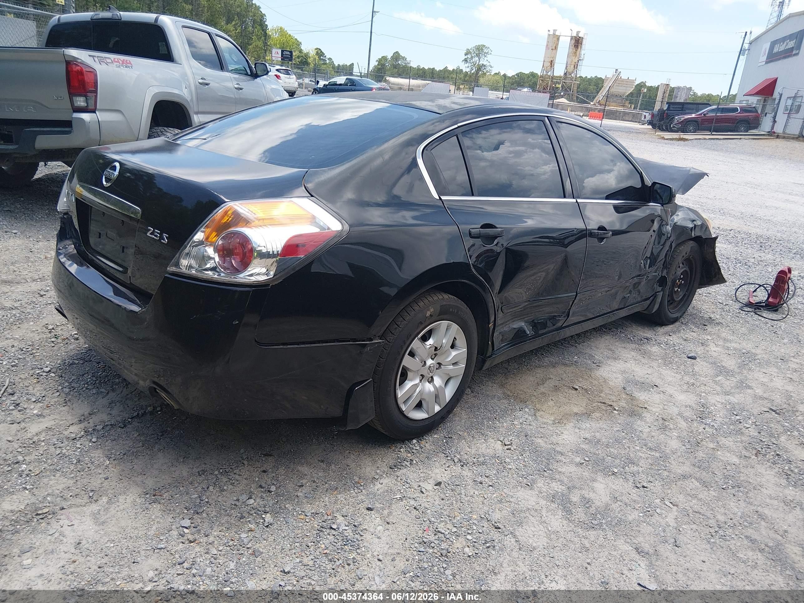 2012 Nissan Altima 2.5 S Black vin: 1N4AL2AP0CC143333
