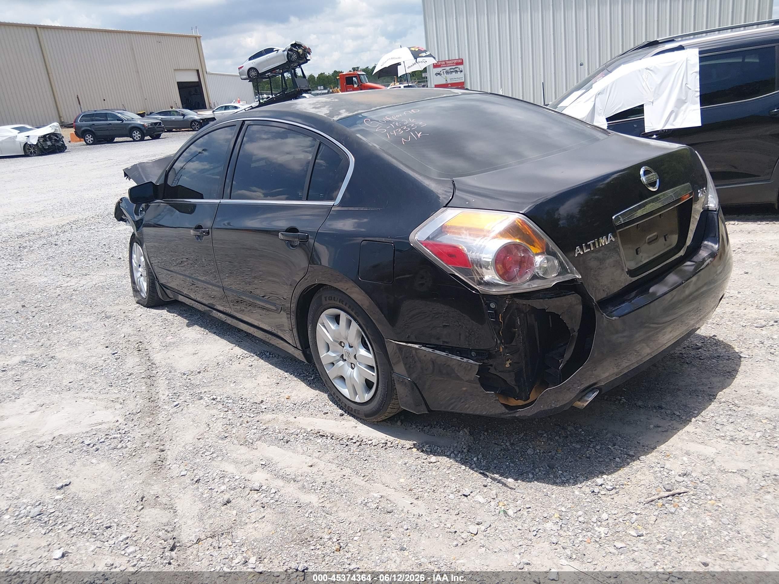 2012 Nissan Altima 2.5 S Black vin: 1N4AL2AP0CC143333
