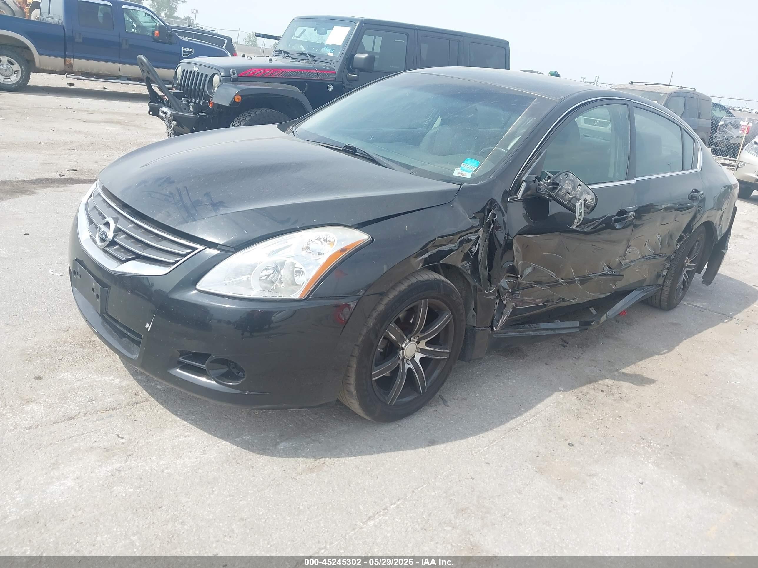 2012 Nissan Altima 2.5 S Black vin: 1N4AL2AP0CC215650