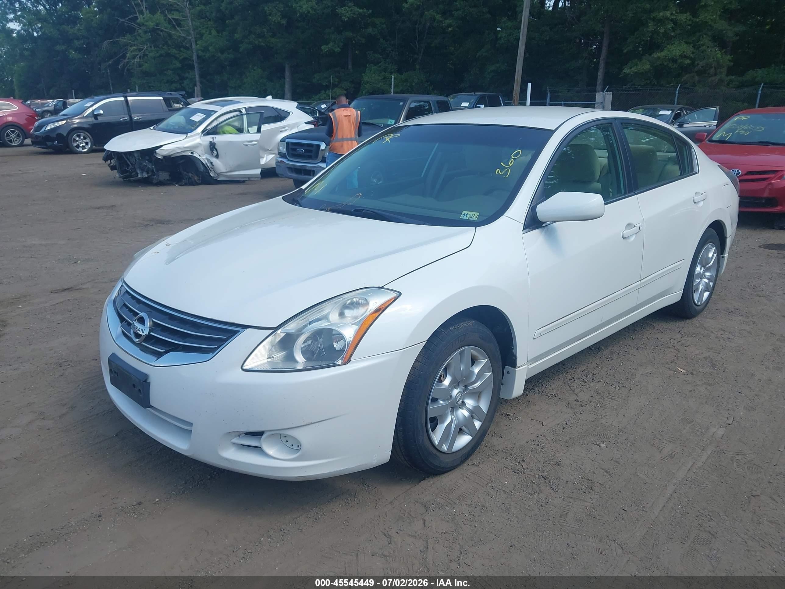 2012 Nissan Altima 2.5 S White vin: 1N4AL2AP0CN407073
