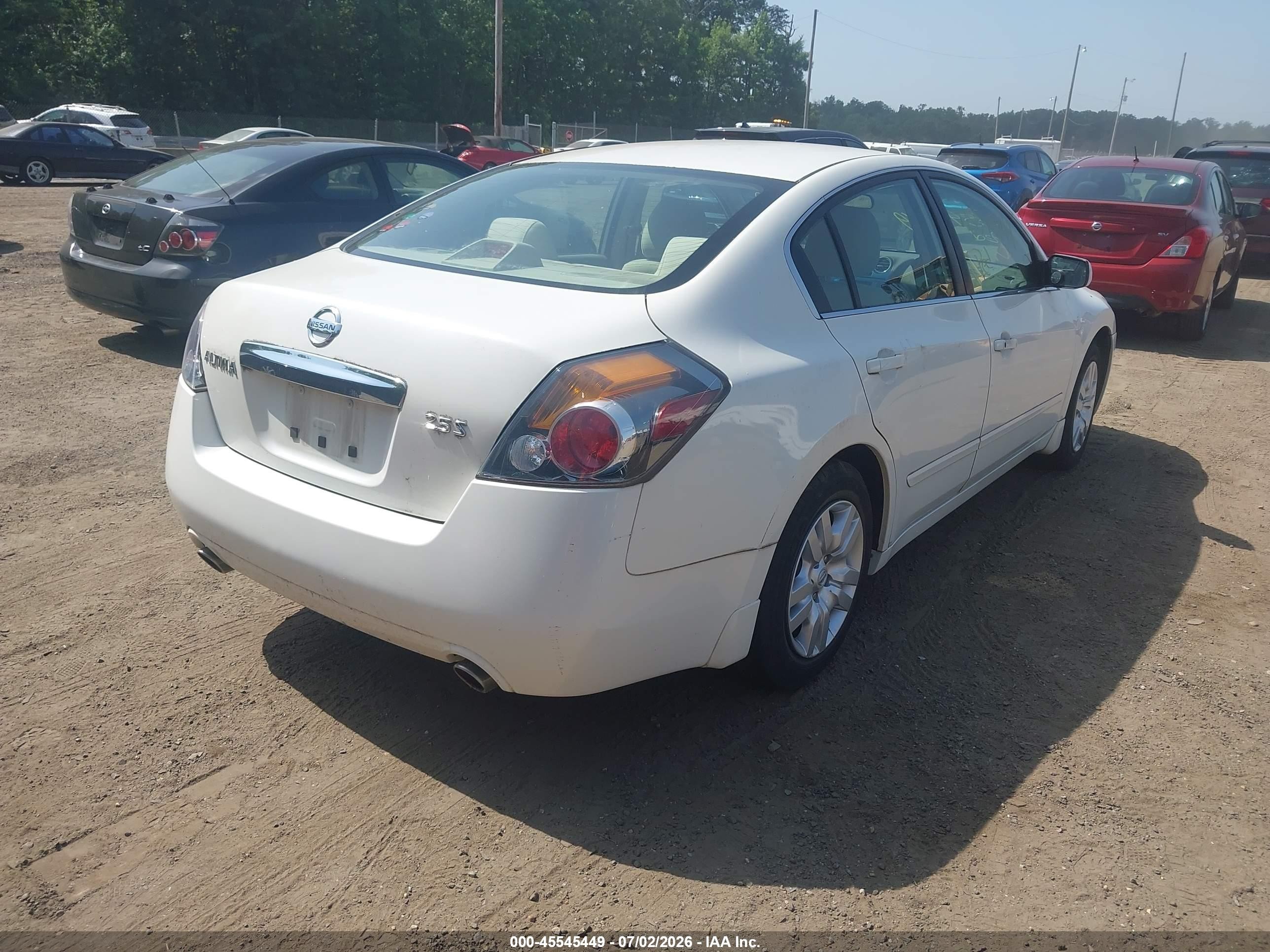 2012 Nissan Altima 2.5 S White vin: 1N4AL2AP0CN407073