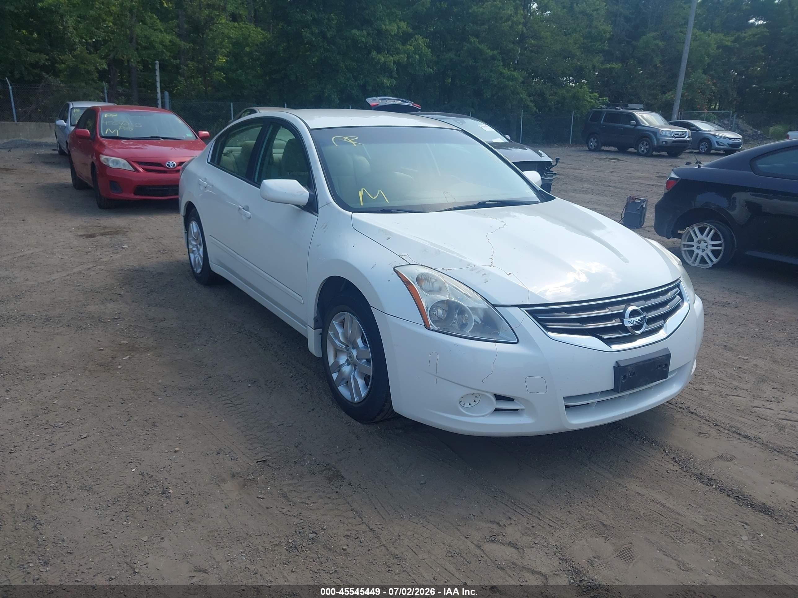 2012 Nissan Altima 2.5 S White vin: 1N4AL2AP0CN407073