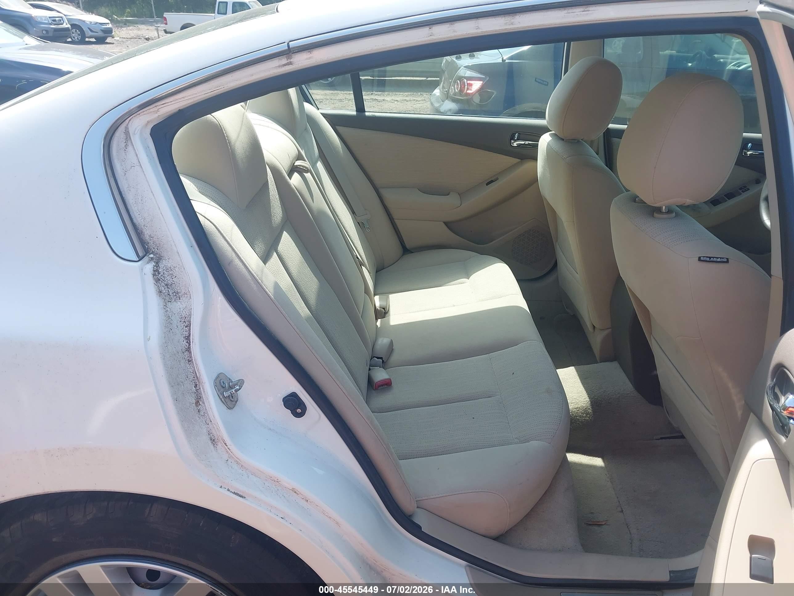 2012 Nissan Altima 2.5 S White vin: 1N4AL2AP0CN407073
