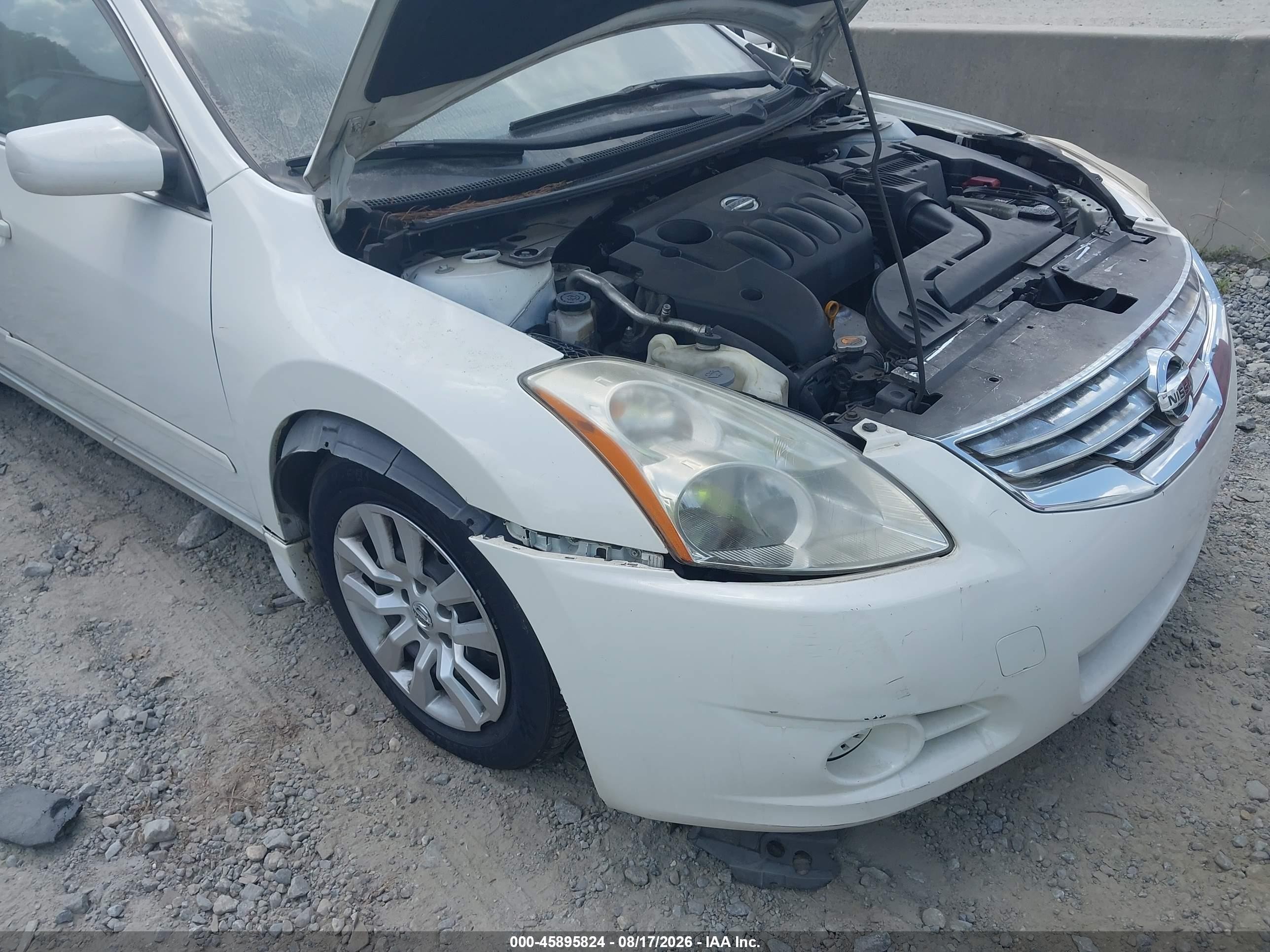 2012 Nissan Altima 2.5 S White vin: 1N4AL2AP0CN416386