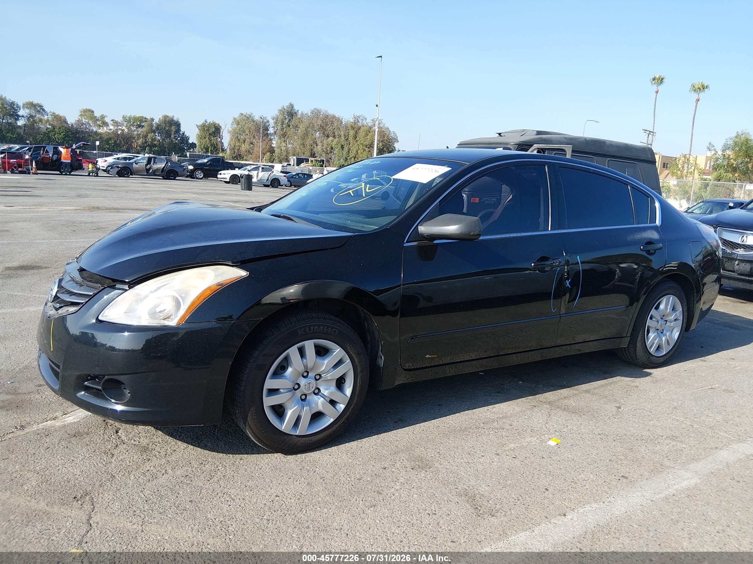 2012 Nissan Altima 2.5 S Black vin: 1N4AL2AP0CN455172