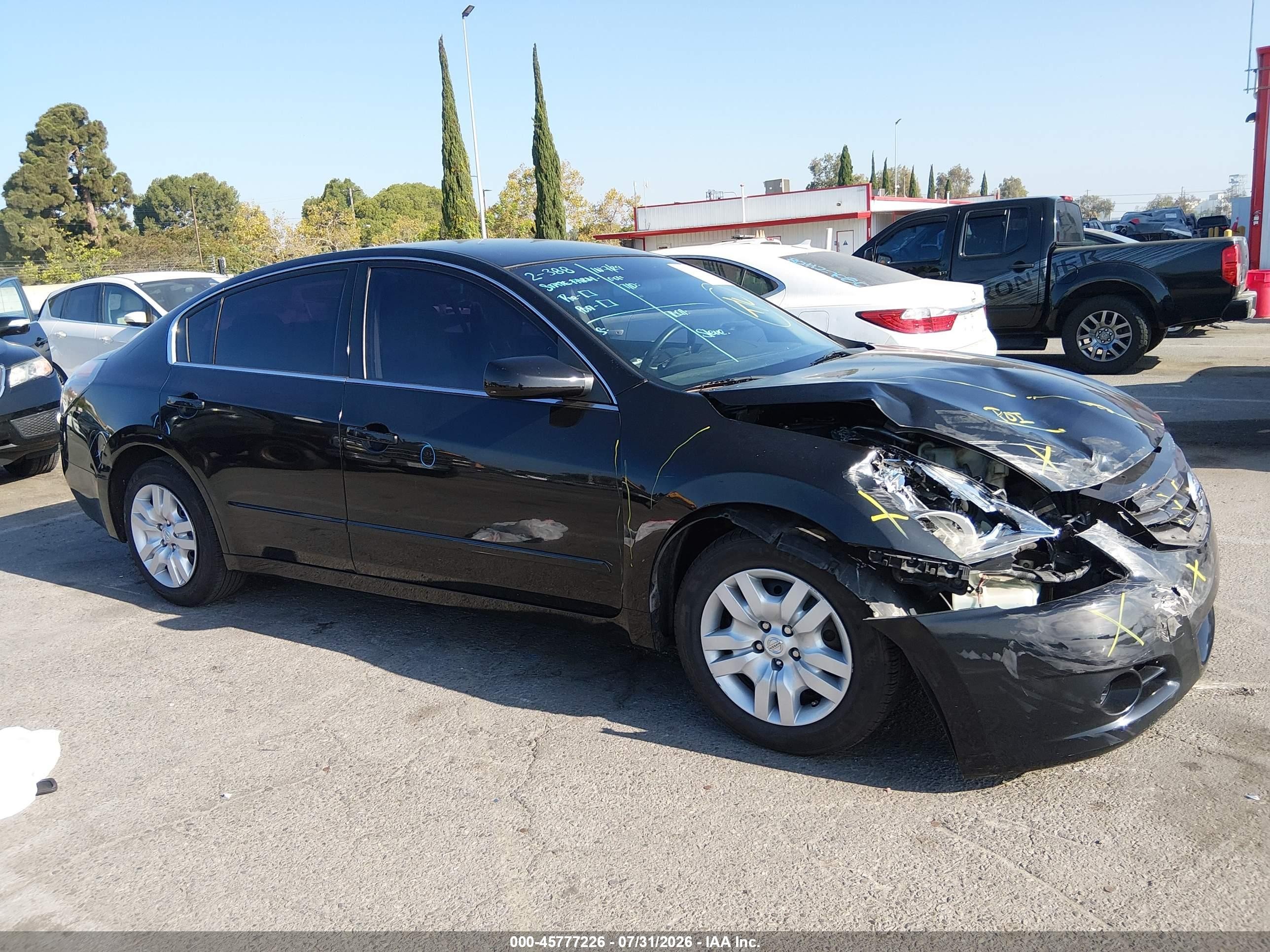2012 Nissan Altima 2.5 S Black vin: 1N4AL2AP0CN455172