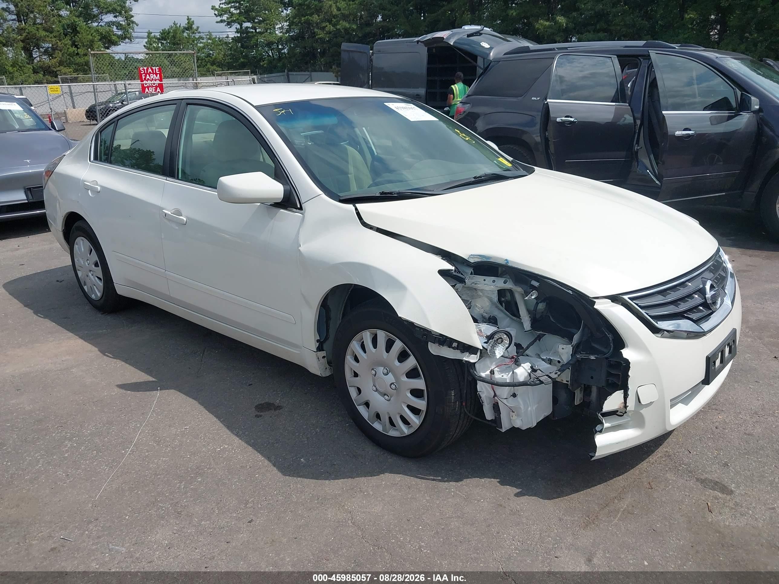 2012 Nissan Altima 2.5 S White vin: 1N4AL2AP0CN460632