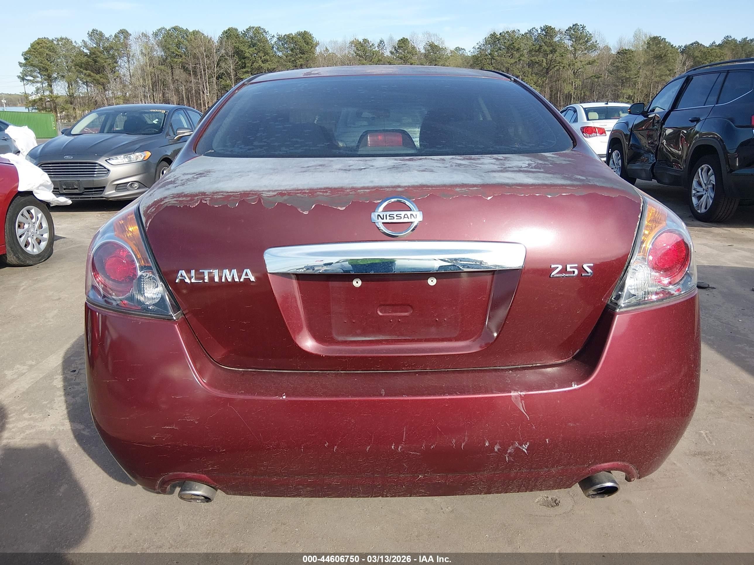 2012 Nissan Altima 2.5 S Burgundy vin: 1N4AL2AP0CN470853