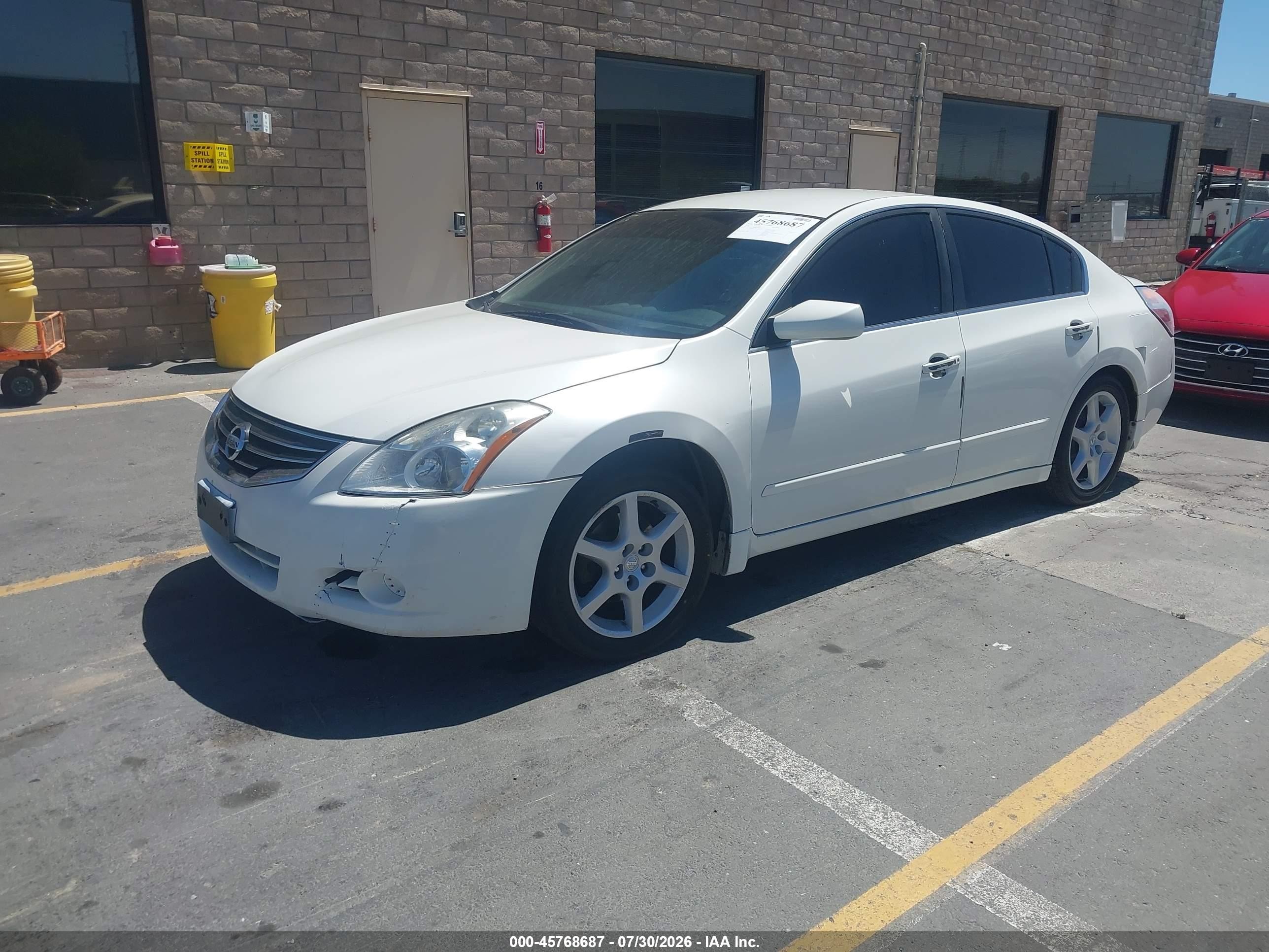 2012 Nissan Altima 2.5 S White vin: 1N4AL2AP0CN481982
