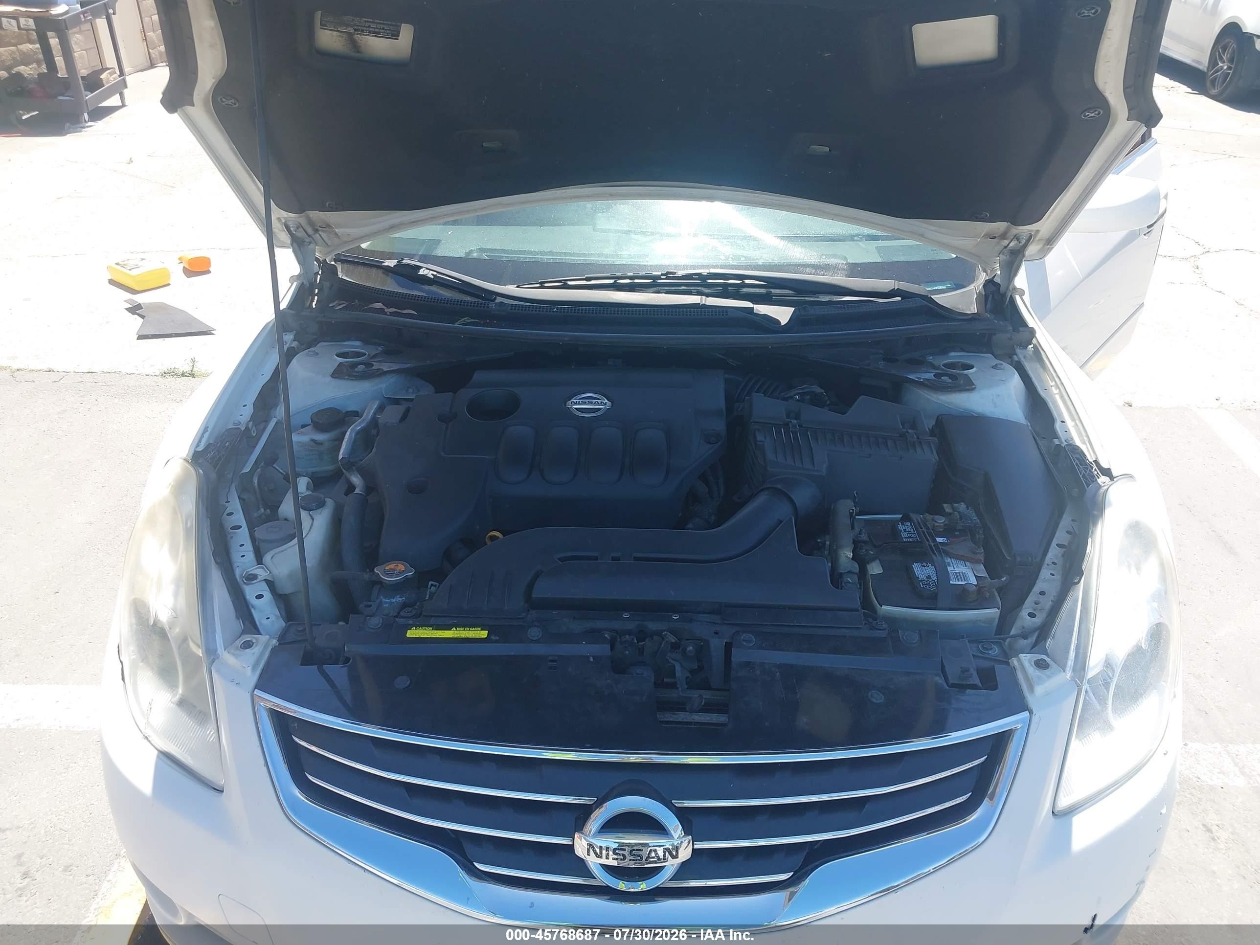 2012 Nissan Altima 2.5 S White vin: 1N4AL2AP0CN481982