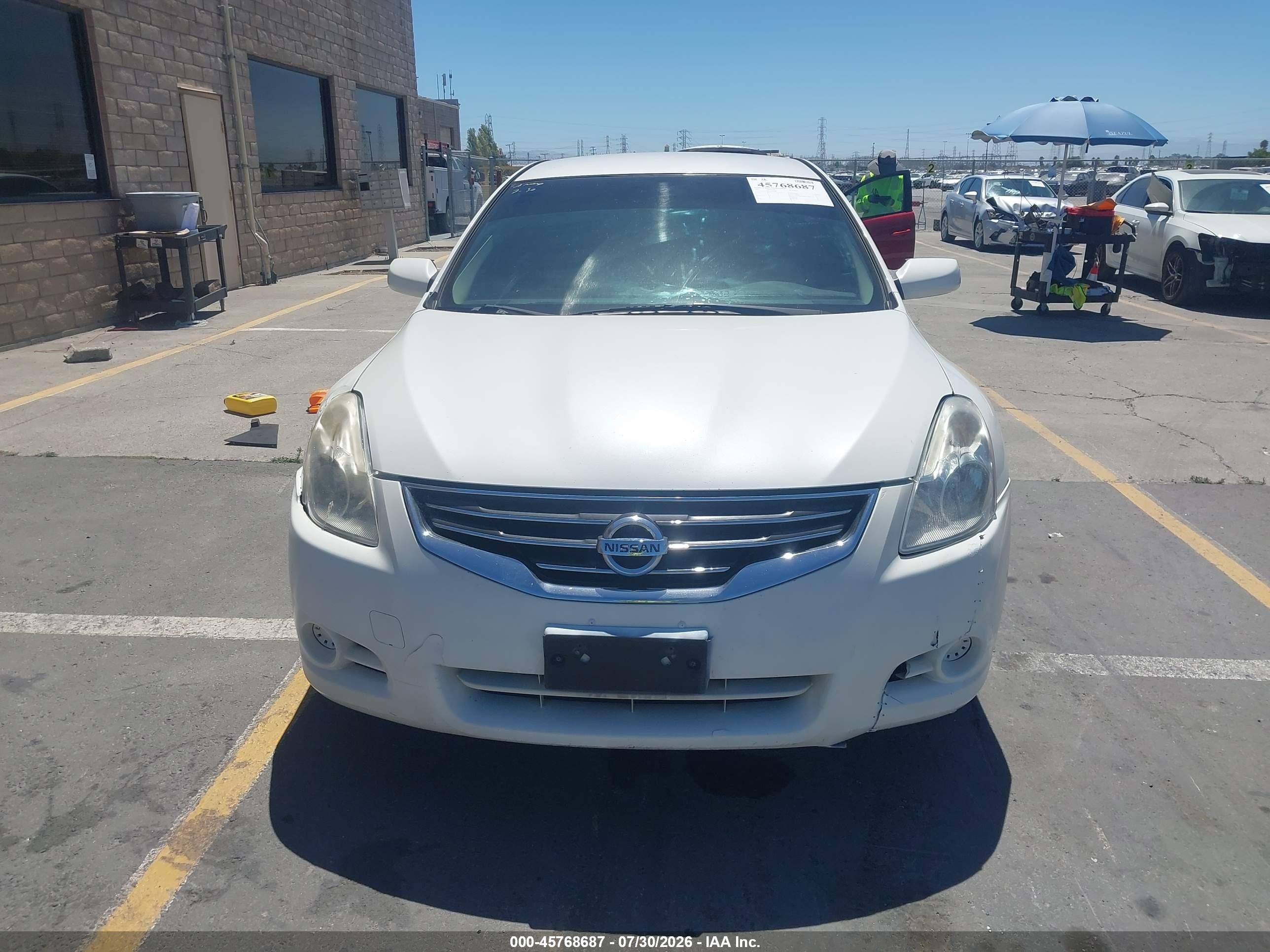 2012 Nissan Altima 2.5 S White vin: 1N4AL2AP0CN481982