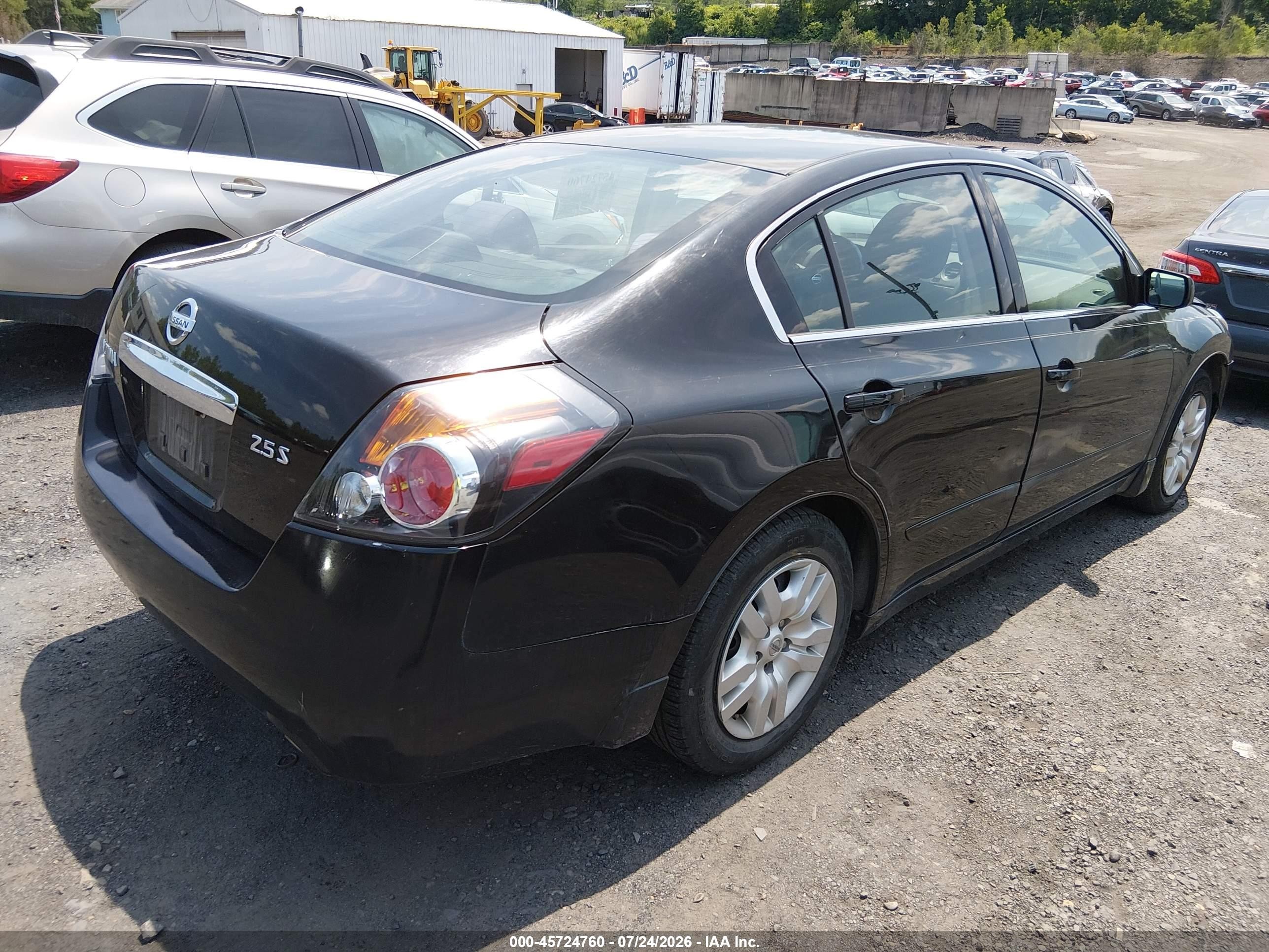 2012 Nissan Altima 2.5 S Black vin: 1N4AL2AP0CN484199