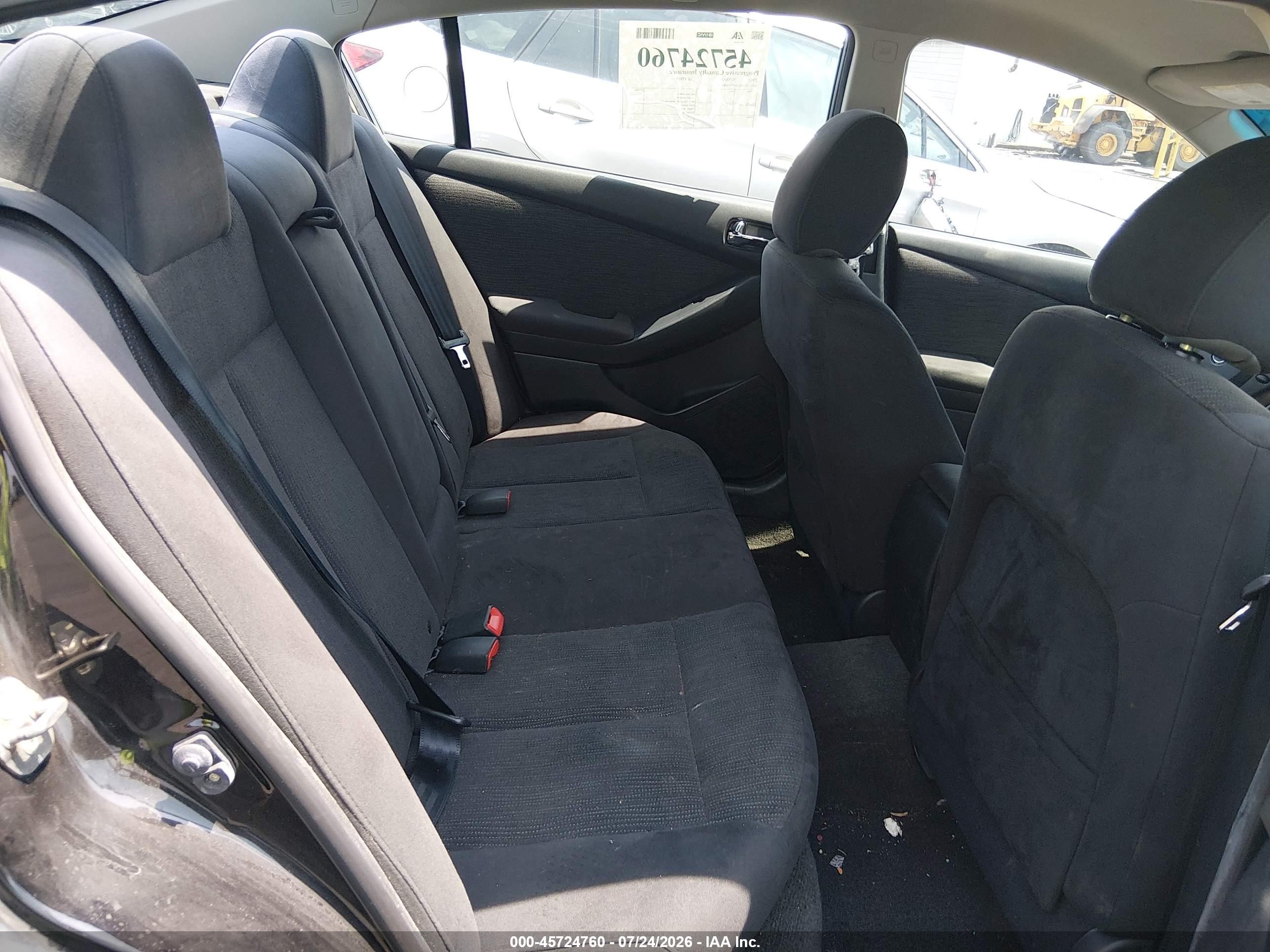 2012 Nissan Altima 2.5 S Black vin: 1N4AL2AP0CN484199