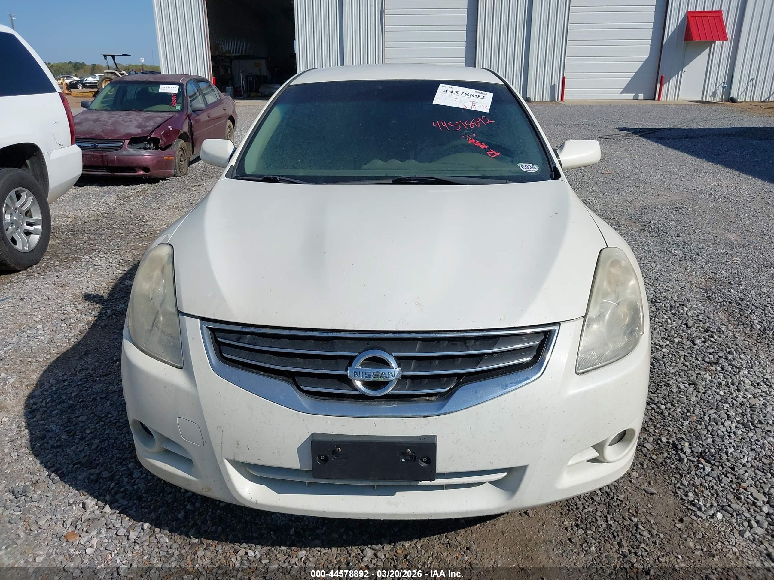 2012 Nissan Altima 2.5 S White vin: 1N4AL2AP0CN565302