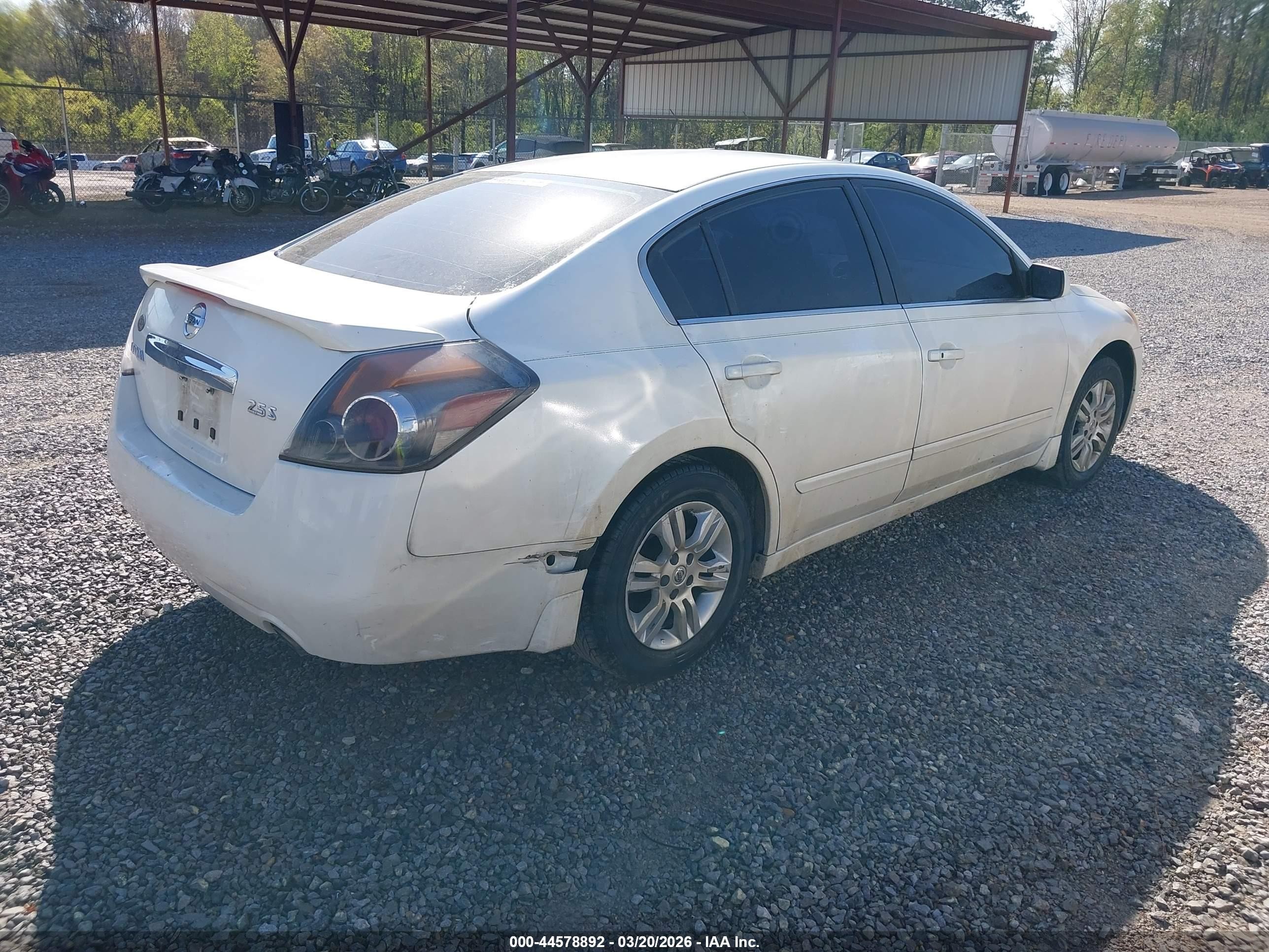 2012 Nissan Altima 2.5 S White vin: 1N4AL2AP0CN565302