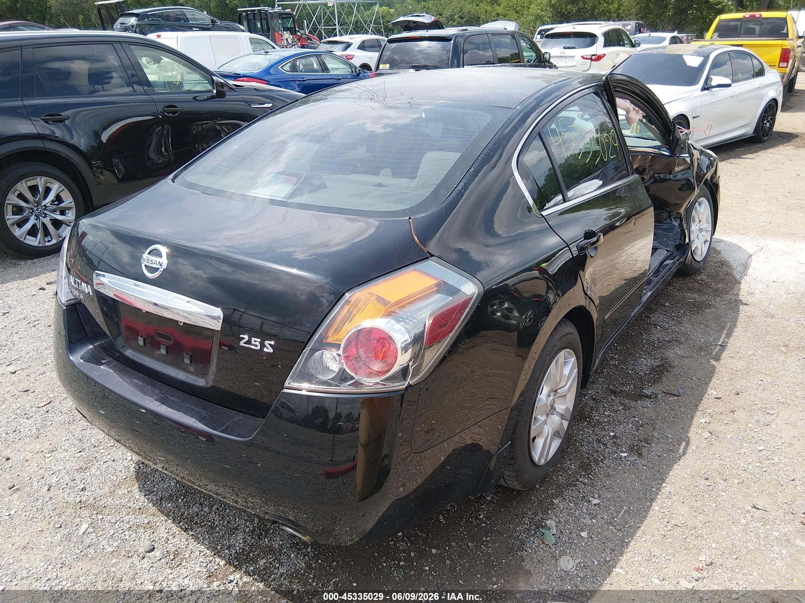2012 Nissan Altima 2.5 S Black vin: 1N4AL2AP0CN570967