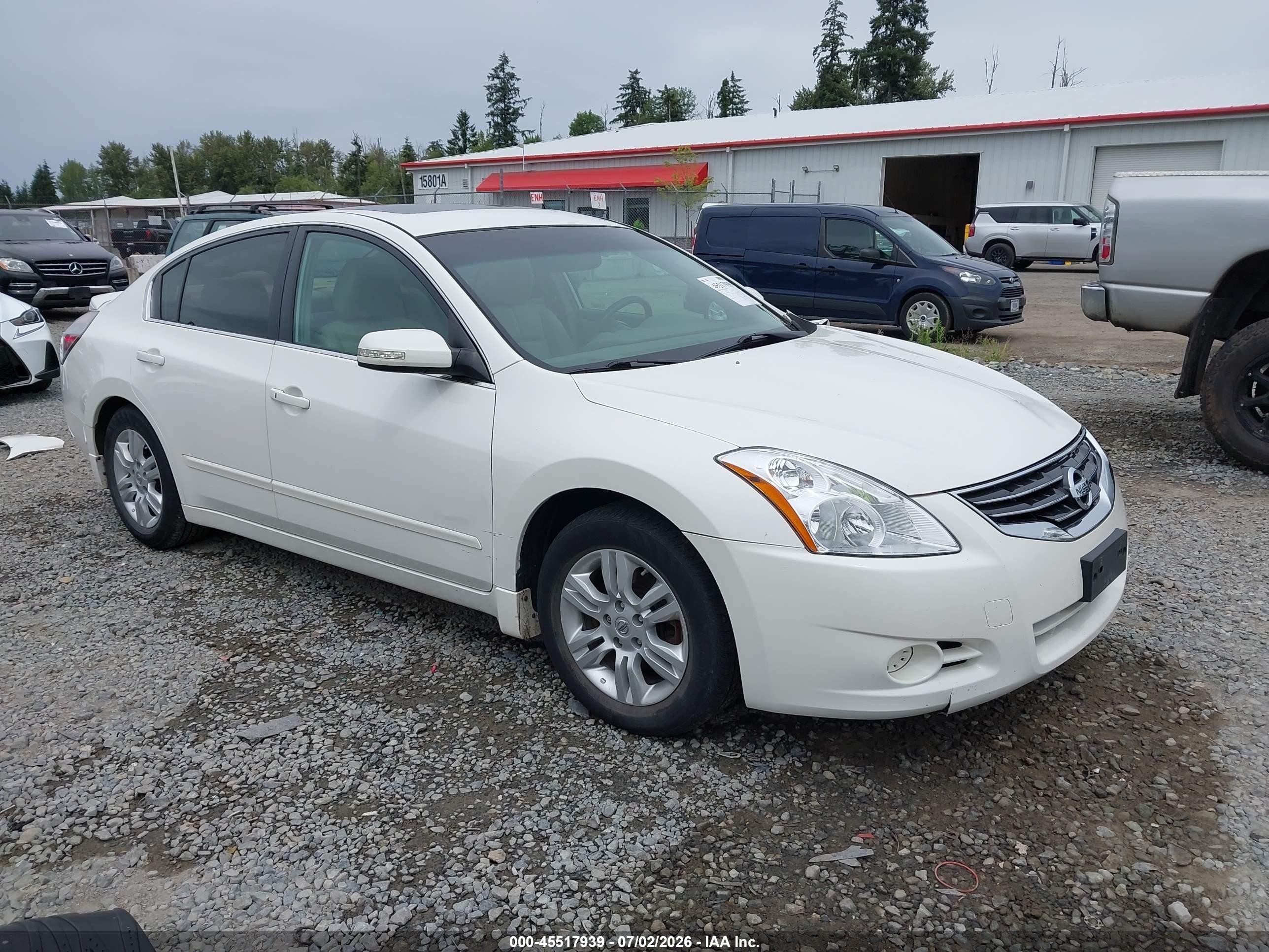 2010 Nissan Altima 2.5 S White vin: 1N4AL2AP1AC119278
