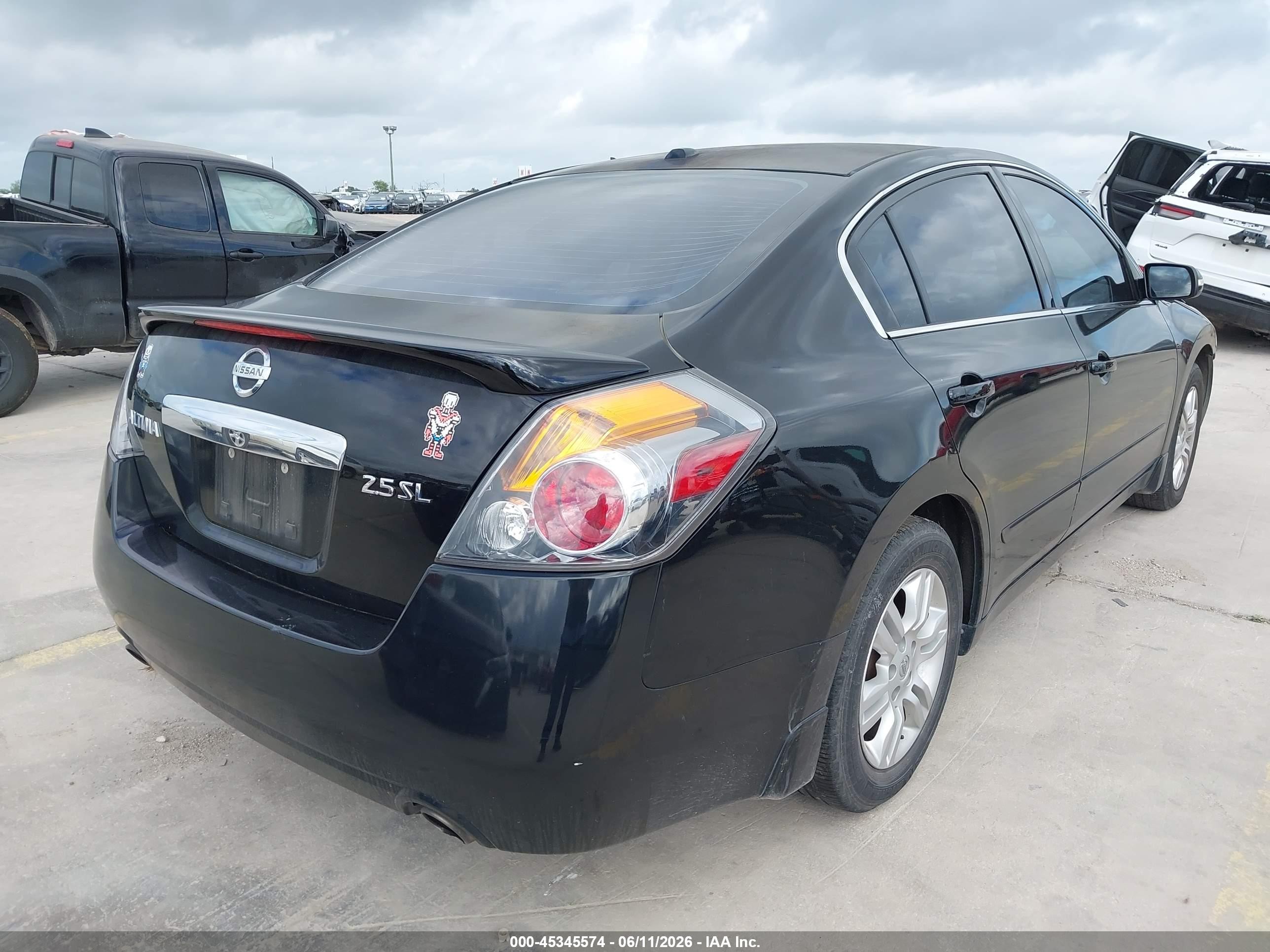 2010 Nissan Altima 2.5 S Black vin: 1N4AL2AP1AN517434