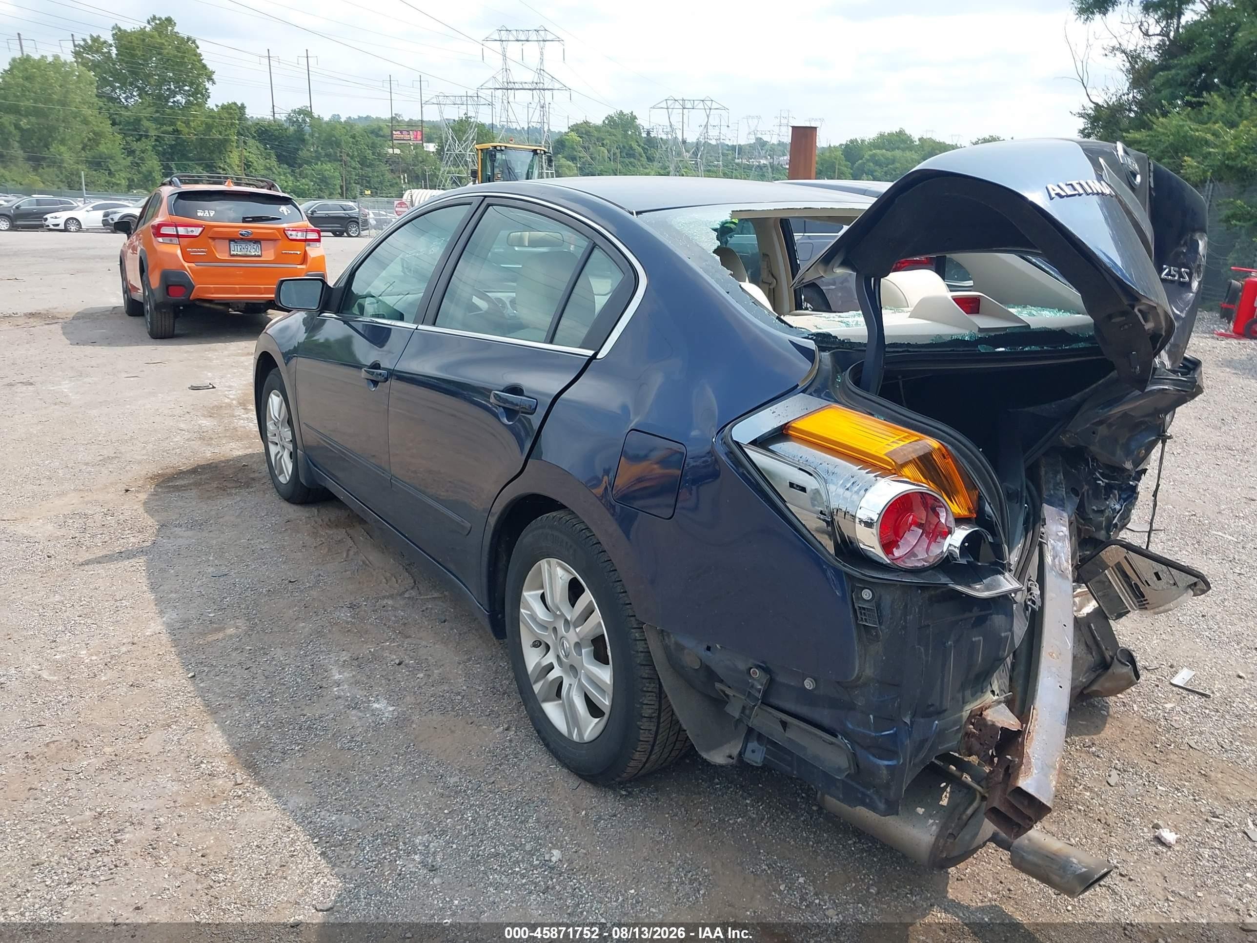 2010 Nissan Altima 2.5 S Blue vin: 1N4AL2AP1AN523511