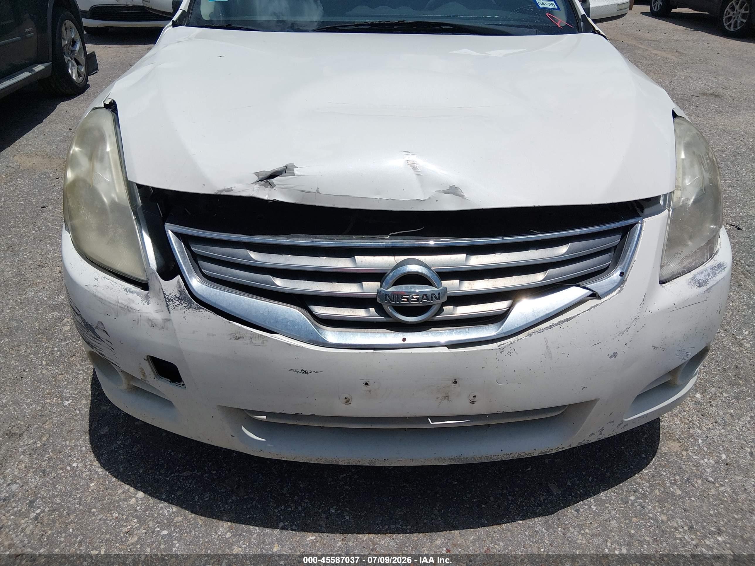 2010 Nissan Altima 2.5 S White vin: 1N4AL2AP1AN535674