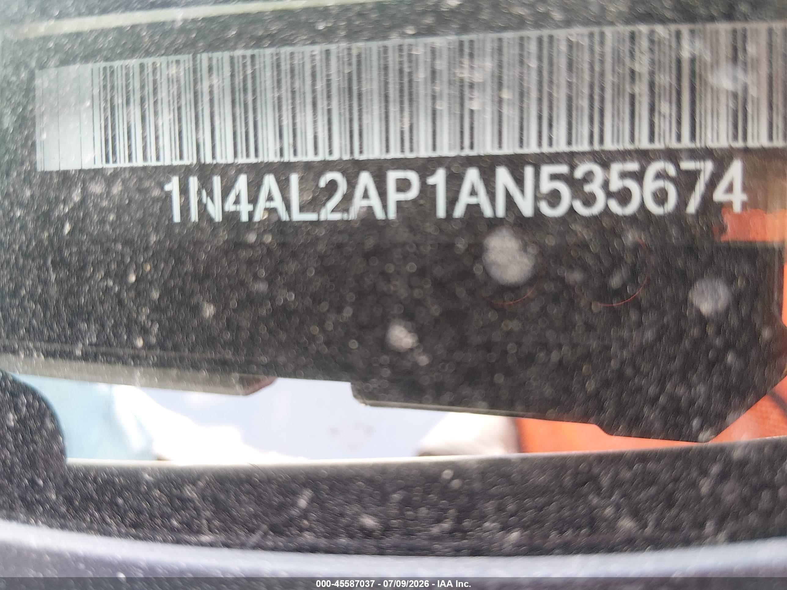 2010 Nissan Altima 2.5 S White vin: 1N4AL2AP1AN535674