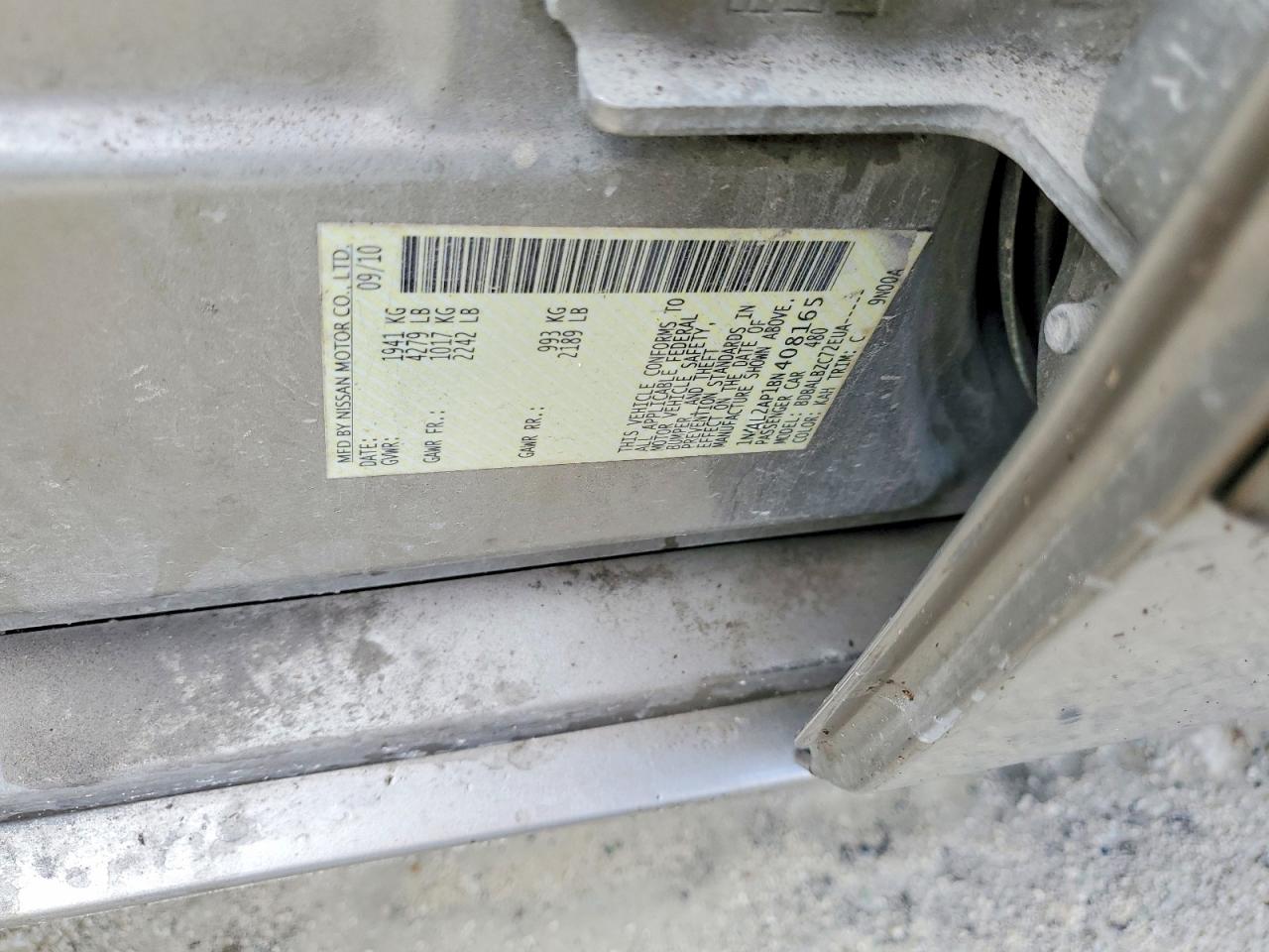 2011 Nissan Altima 2.5 Gray vin: 1N4AL2AP1BN408165