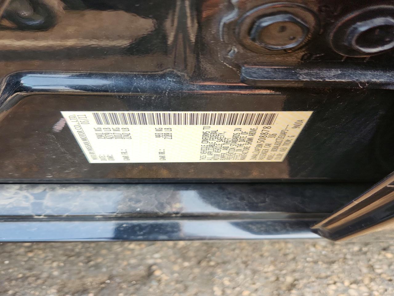2011 Nissan Altima 2.5 Черный vin: 1N4AL2AP1BN508878