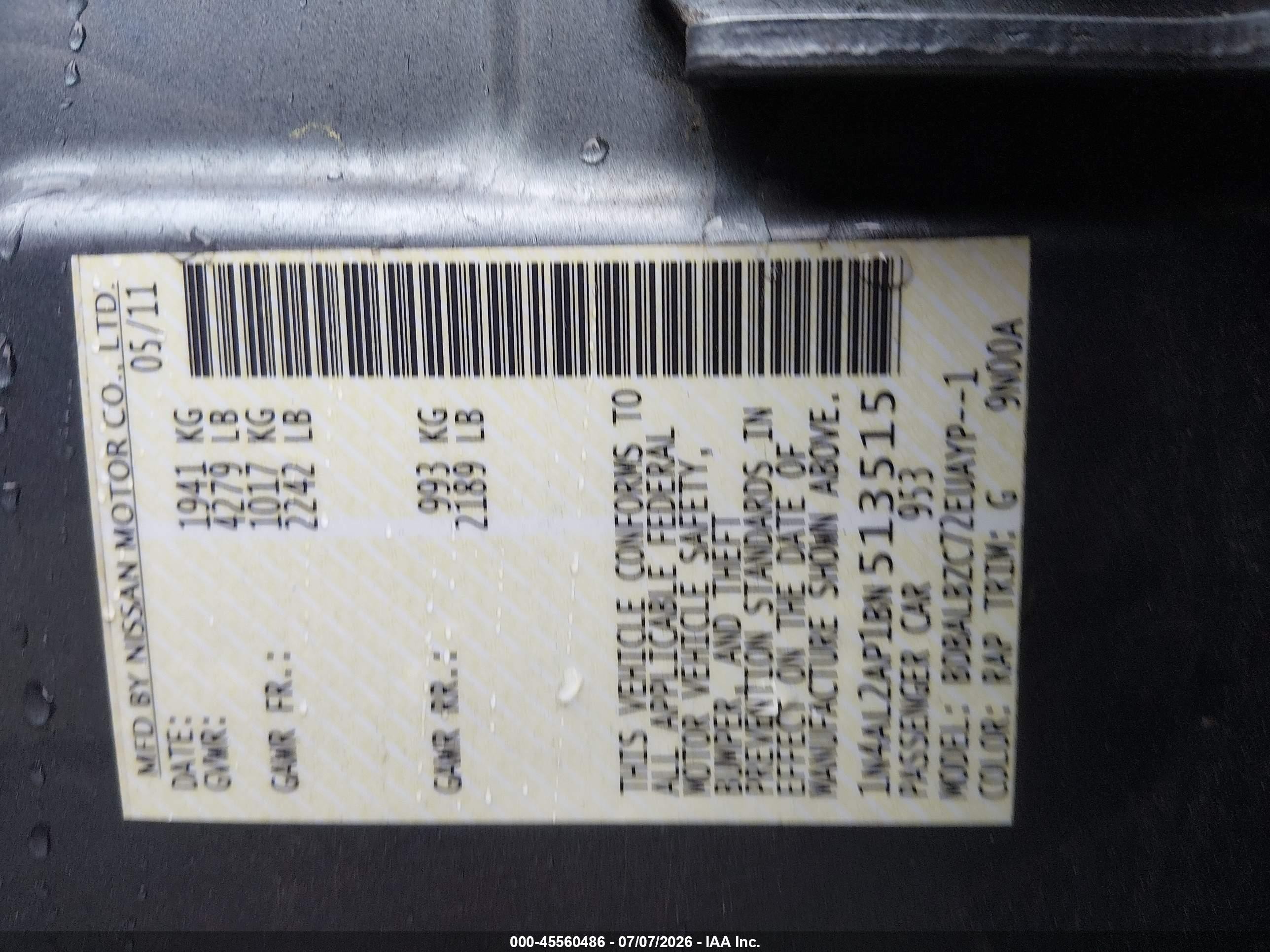 2011 Nissan Altima 2.5 S Gray vin: 1N4AL2AP1BN513515