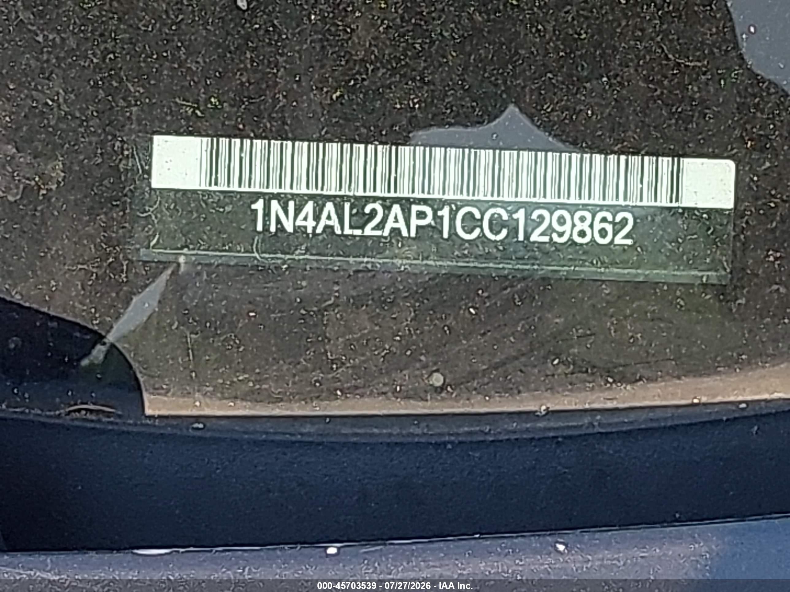 2012 Nissan Altima 2.5 S Gray vin: 1N4AL2AP1CC129862