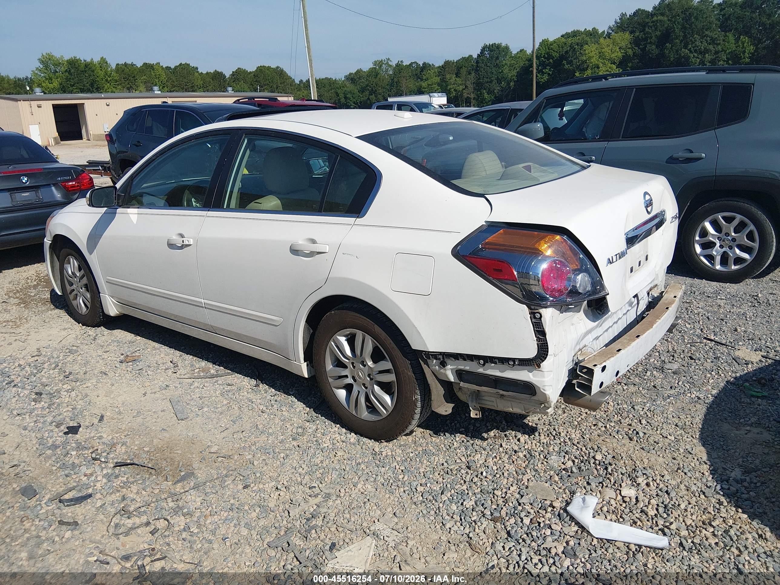 2012 Nissan Altima 2.5 S White vin: 1N4AL2AP1CC145222