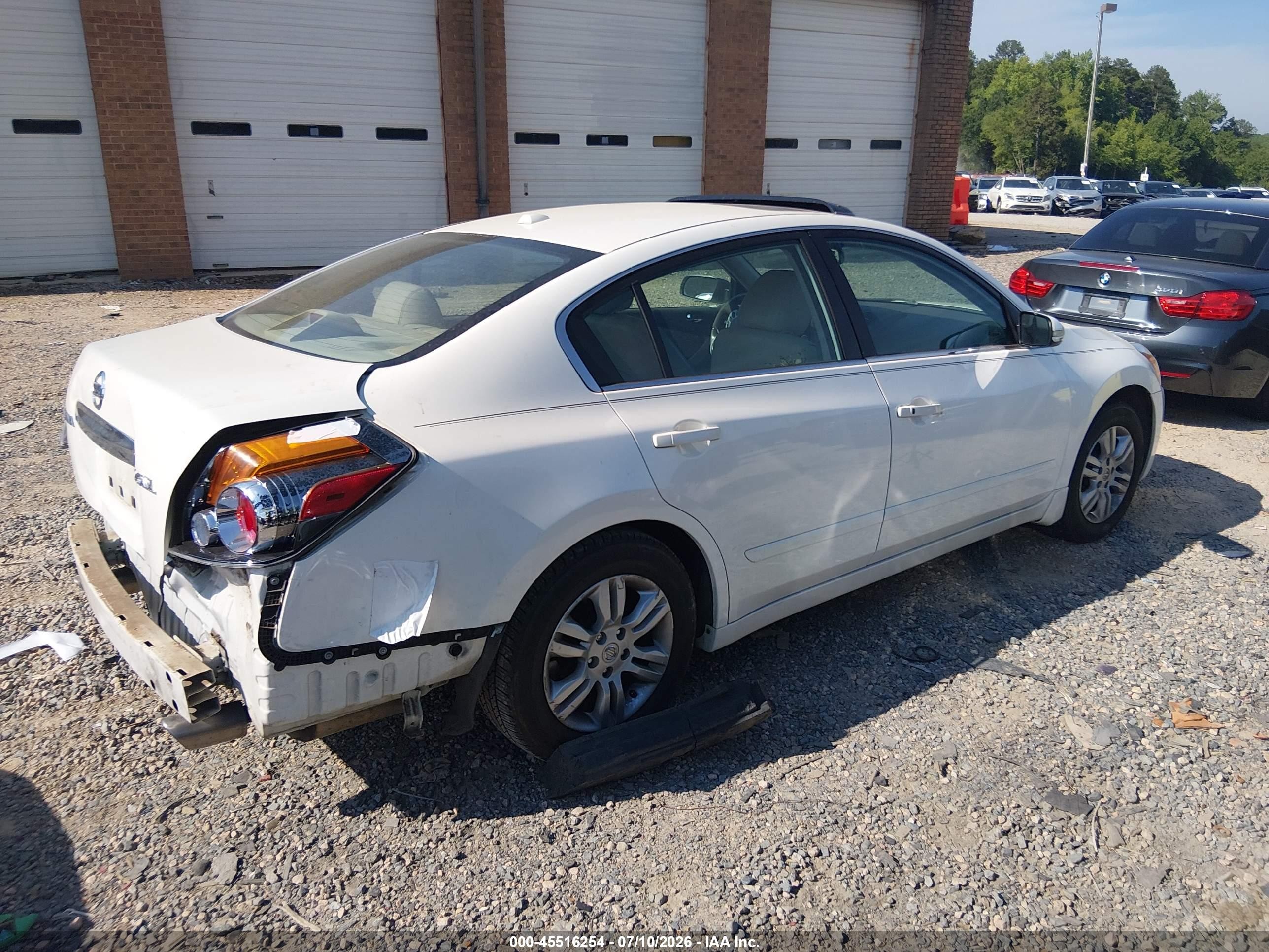 2012 Nissan Altima 2.5 S White vin: 1N4AL2AP1CC145222